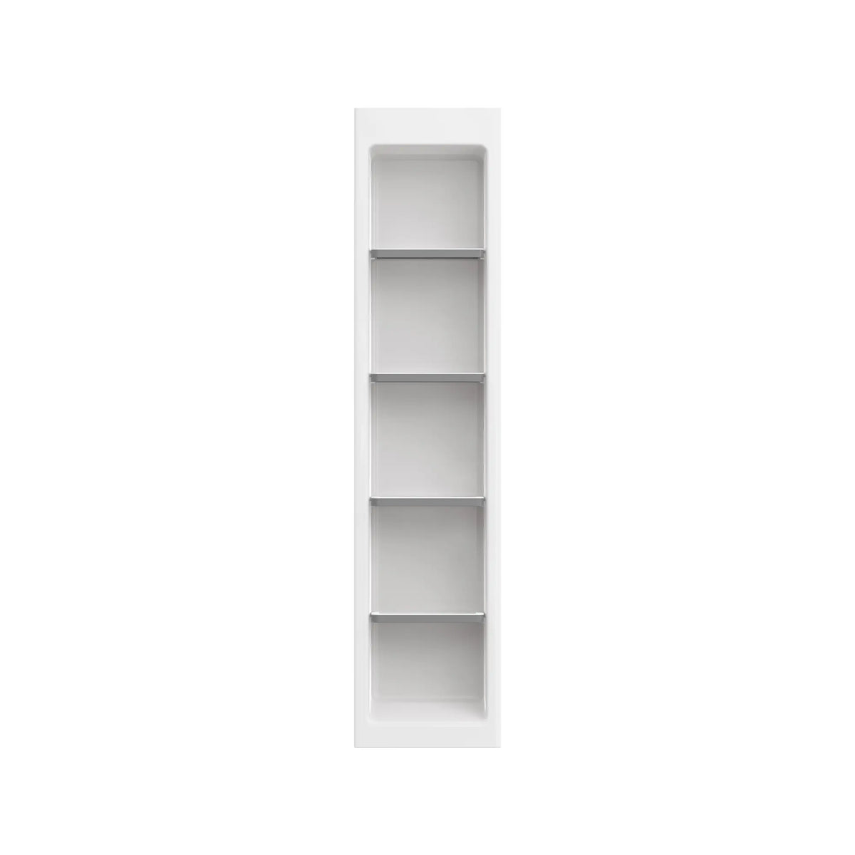 Aspirations 15 x 65-Inch In-Wall Customizable Shelving Unit // WHITE // 188374_Aspirations_SiloFront_7192000_0001_APRIL2023_0_CDNwebp_e92ed0a0-dc12-4562-ae6a-0a8684388bb3.webp