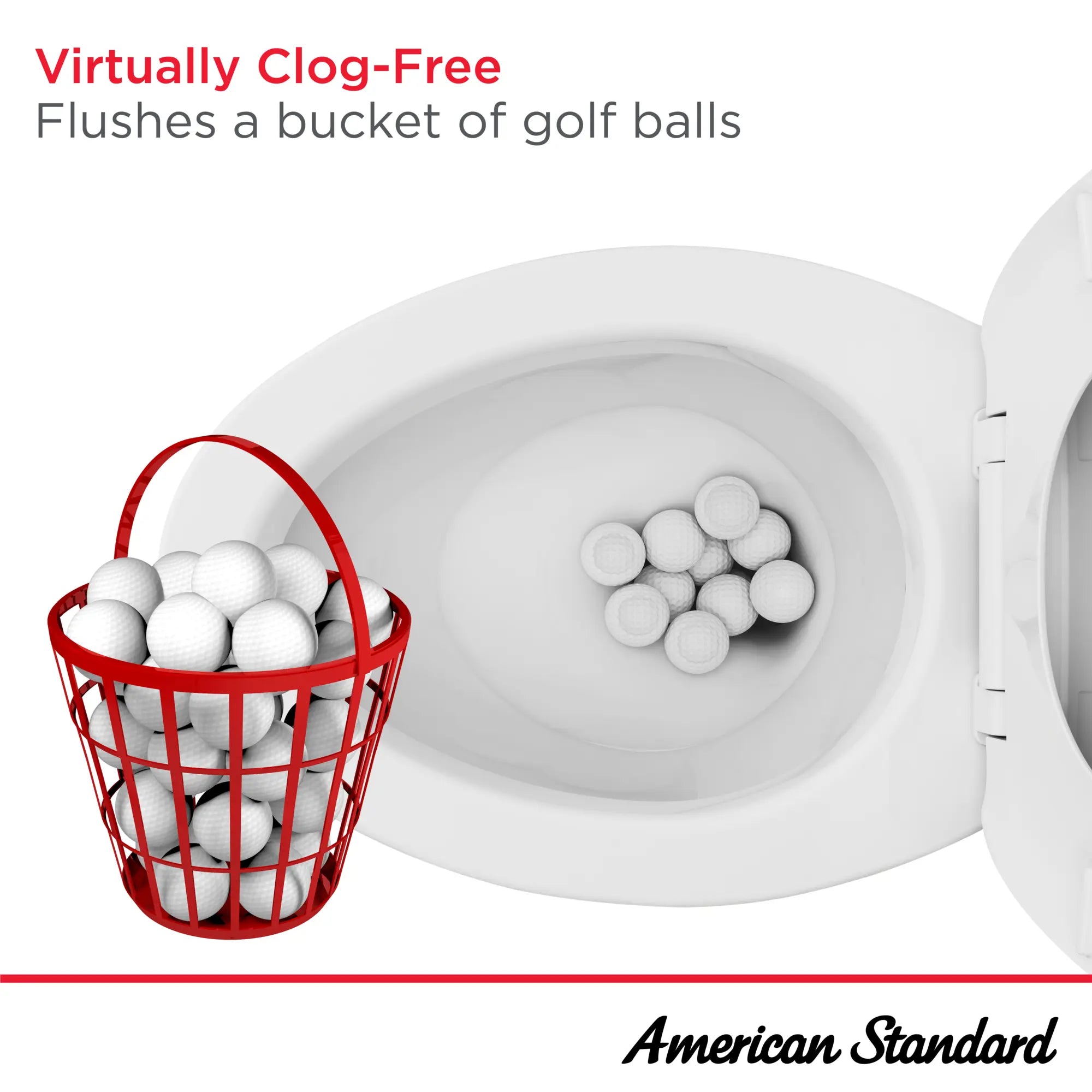 Champion PRO Two-Piece 1.6 gpf/6.0 Lpf Chair Height Elongated Toilet less Seat // WHITE // 188454_GolfBalls_Infographic_Generic_0001_OCT2023_0_CDNwebp.webp