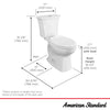 [765AA206.020] Edgemere® Two-Piece Dual Flush 1.28 gpf/4.8 Lpf and 1.0 gpf/3.8 Lpf 12-Inch Rough-In Chair Height Elongated-Front Toilet with Seat - White