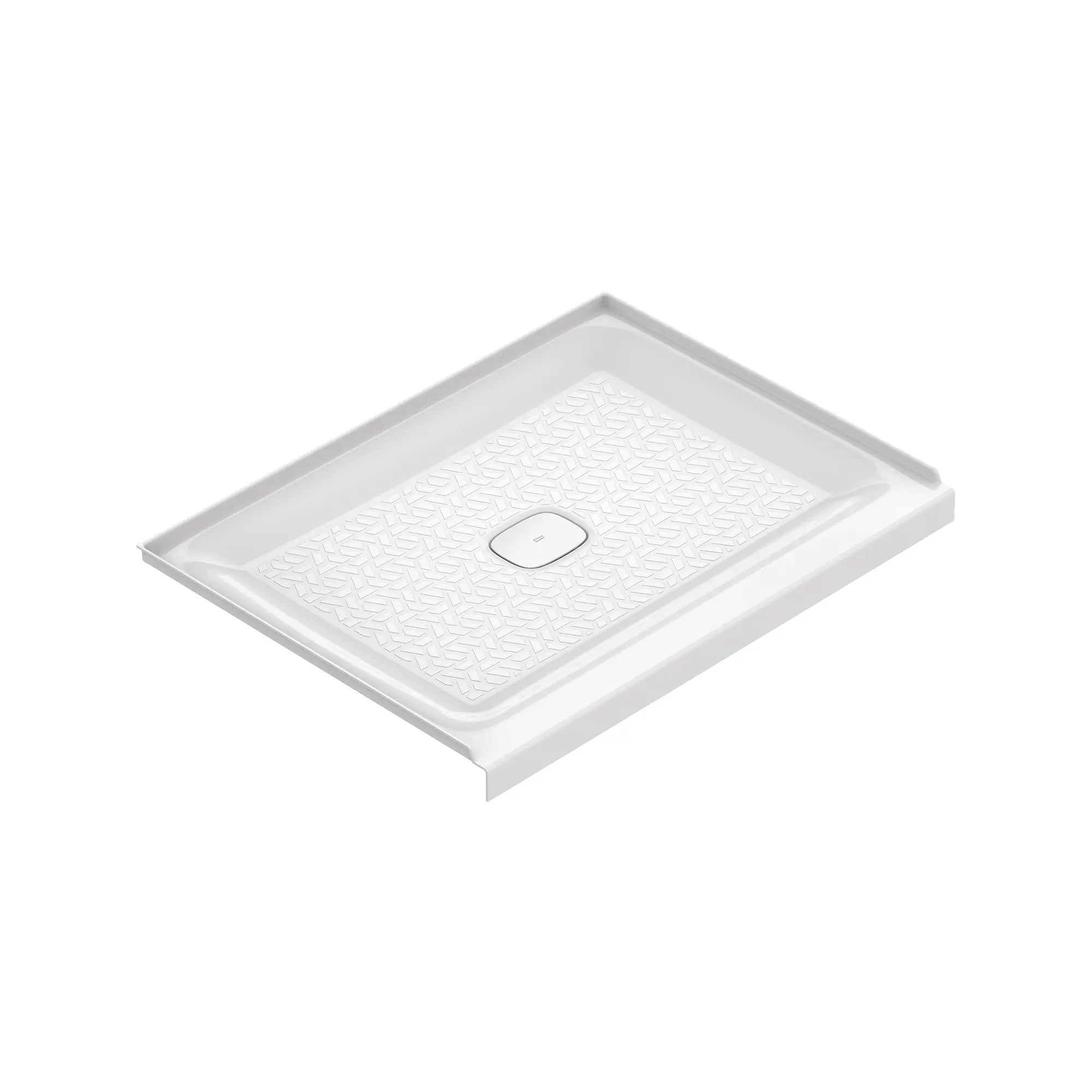 Aspirations 48 x 36-Inch Single Threshold Shower Base With Center Drain // 48 X 36 IN / CENTER / WHITE // 193159_Aspirations_SiloRight_A8022T-CO.020_0001_APRIL2023_0_CDNwebp.webp