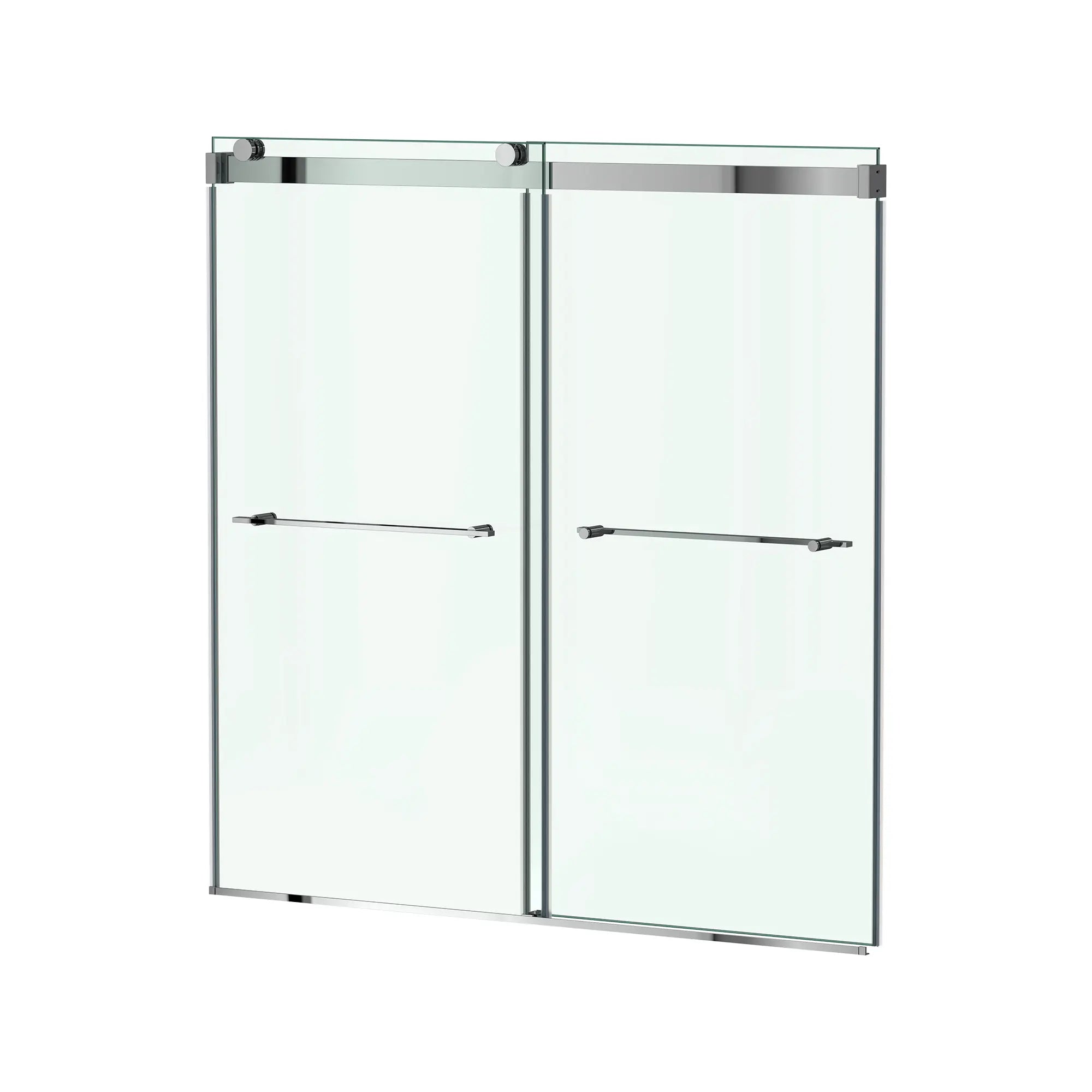 Aspirations 60 x 60-Inch Frameless Sliding Bathtub Door // 60 X 60 IN / SILVER SHINE // 193161_Aspirations_SiloLeft_AM00853400.213_0001_May2023_0_CDNwebp_f64f5257-ab9f-4a9d-bf6b-b6c61a4f2cb3.webp