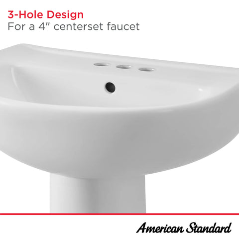22-Inch Evolution 4-Inch Centerset Pedestal Sink Top and Leg Combination