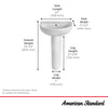 [0467004.020] 22-Inch Evolution 4-Inch Centerset Pedestal Sink Top - White