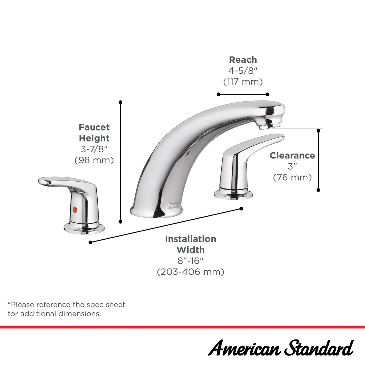 Colony® PRO Bathtub Faucet Trim With Lever Handles for Flash® Rough-In Valve // POLISHED CHROME // 239533_ColonyPro_Infographic_T075920_0003_MAR2024_CDNwebp.webp