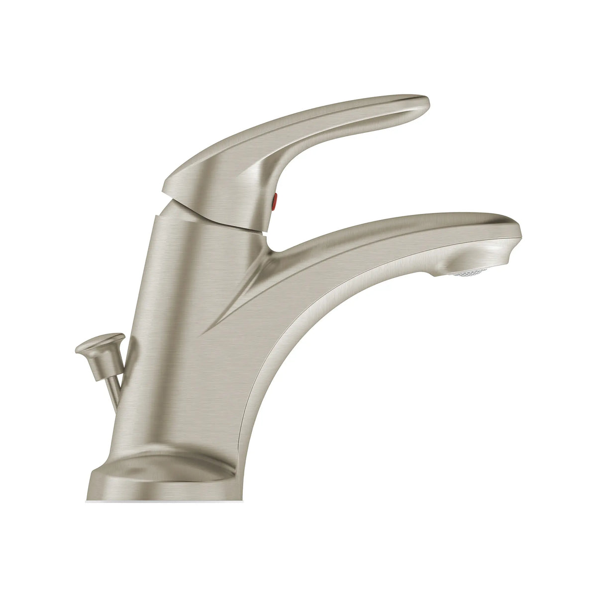 Colony® PRO 4-Inch Centerset Single-Handle Bathroom Faucet 1.2 gpm/4.5 Lpm Less Drain With Lever Handle // BRUSHED NICKEL // 239585_Colony_SiloSide_7075005.295_0001_MARCH2024_CDNwebp.webp