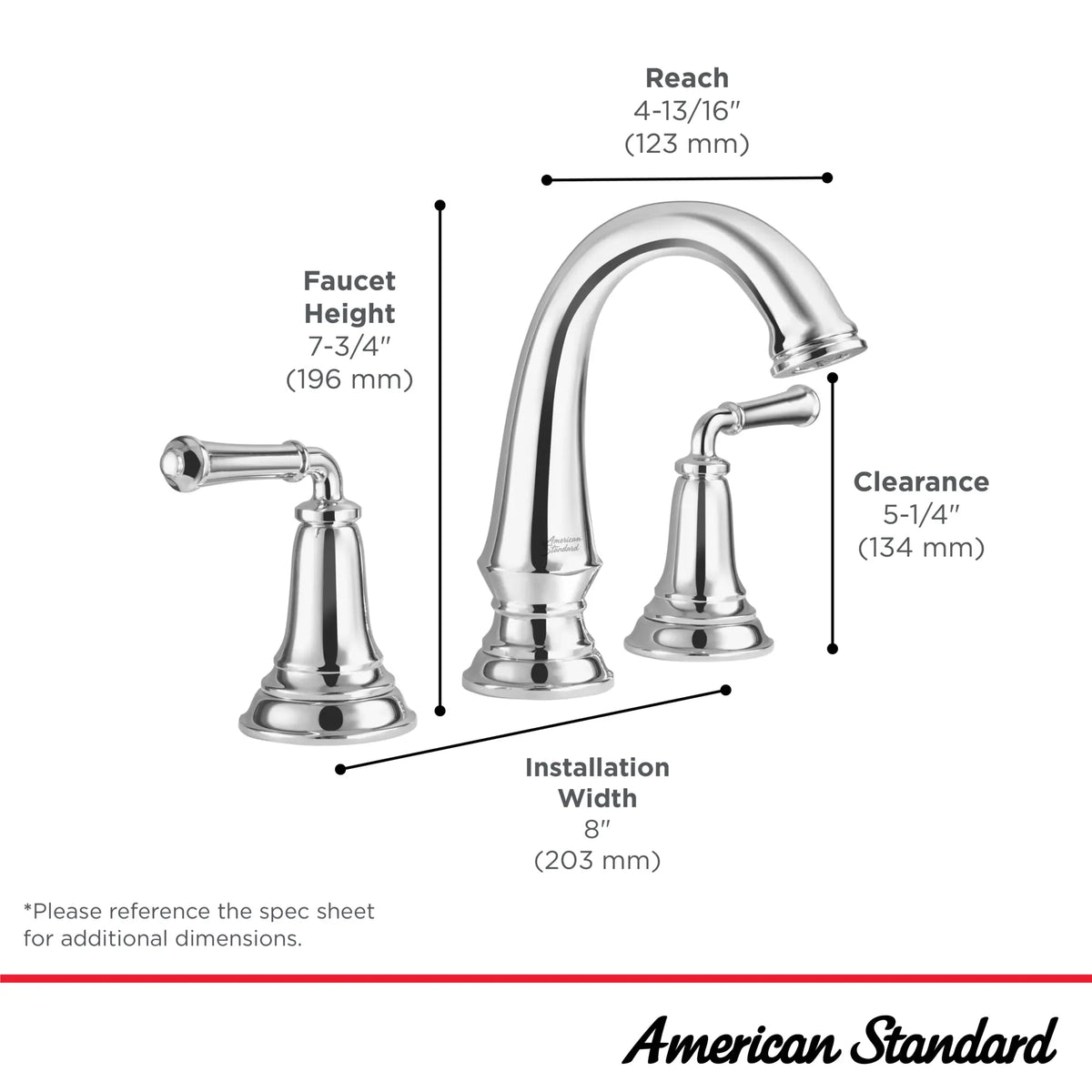 Delancey® 8-Inch Widespread 2-Handle Bathroom Faucet 1.2 gpm/4.5 L/min With Lever Handles // POLISHED CHROME // 239644_Delancey_Infographic_7052807_0004_MAR2024_CDNwebp.webp