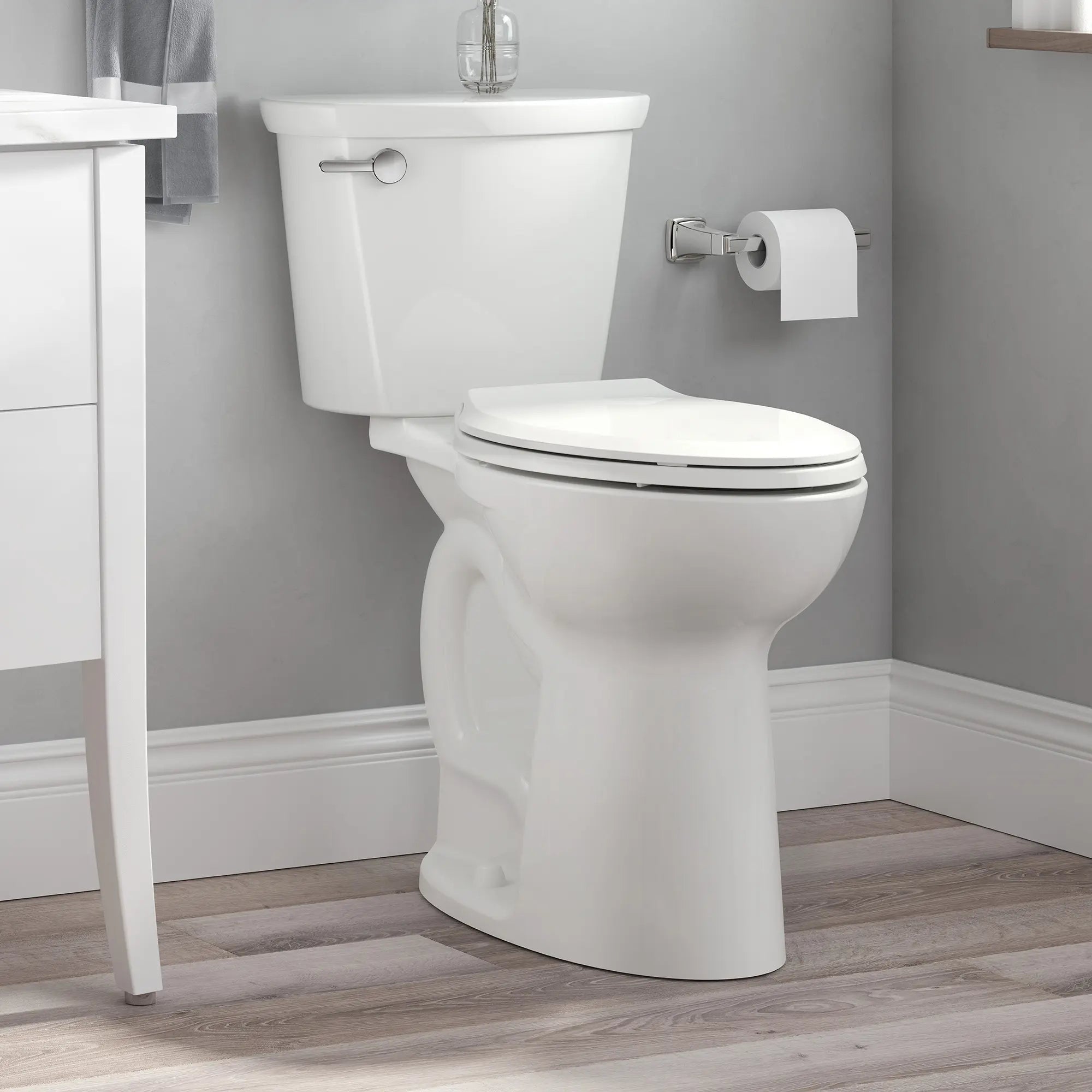 Cadet® PRO Two-Piece 1.28 gpf/4.8 Lpf Extra Tall Height Elongated 10-Inch Rough Toilet Less Seat // WHITE // 244124_CadetPro_EnvironmentCloseUp_215TB104.020_0001_MARCH2024_CDNwebp.webp