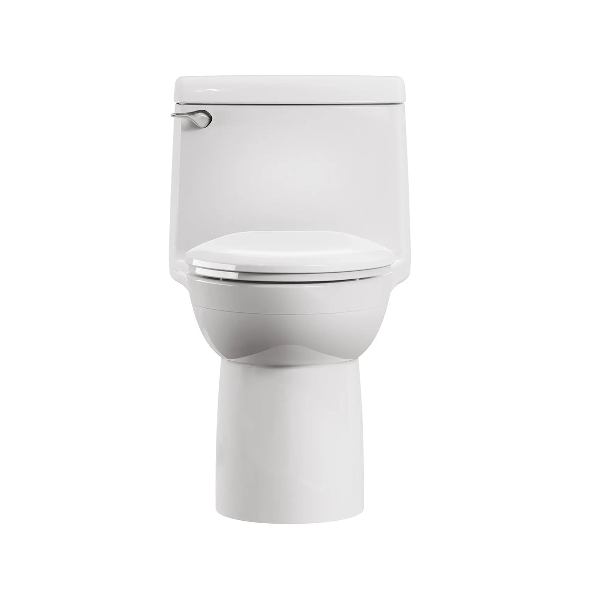 Champion® 4 One-Piece 1.6 gpf/6.0 Lpf Chair Height Elongated Toilet With Seat // WHITE // 245522_Champion_SiloFront_613AA001.020_2034314.020_0001_APRIL2024_CDNwebp.webp