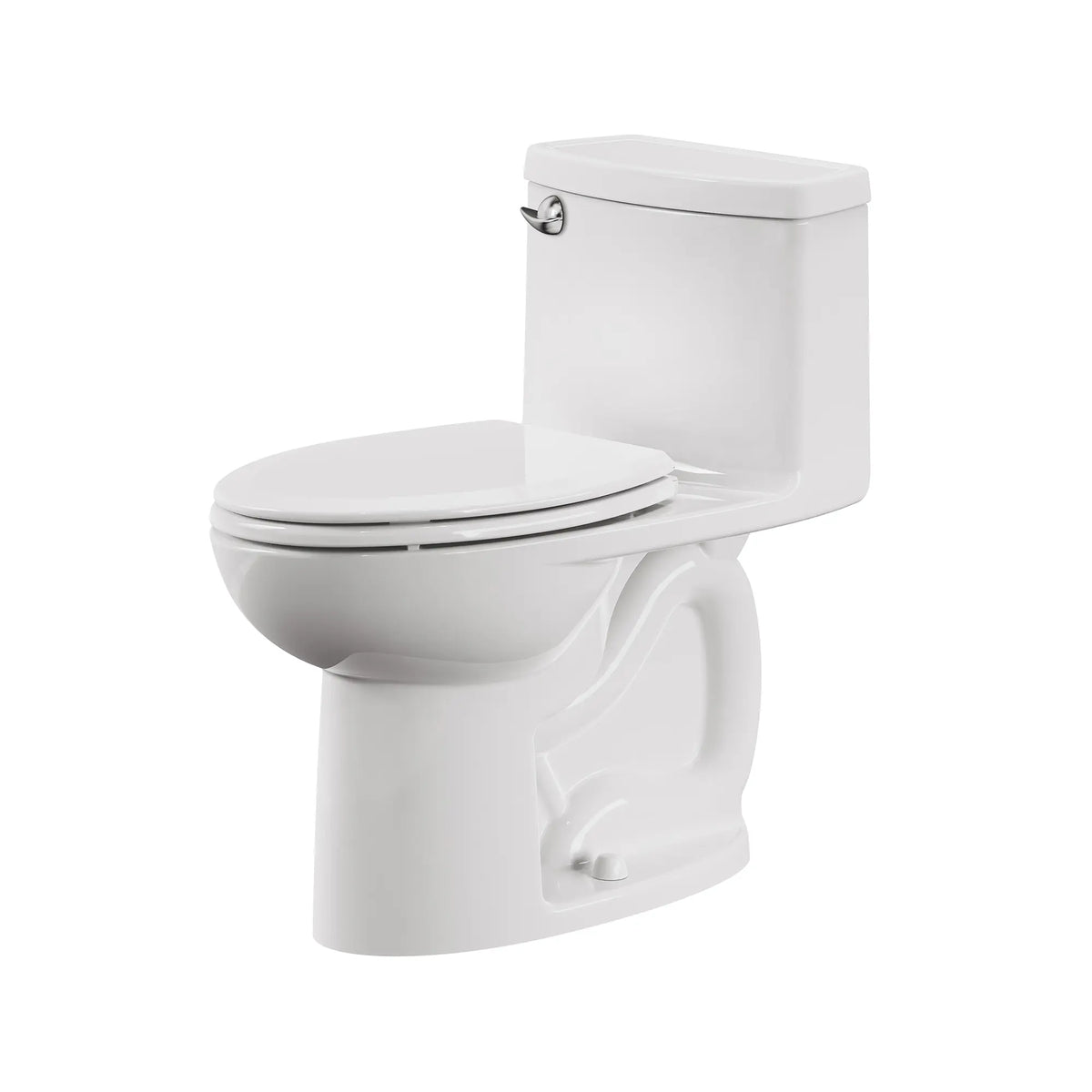 Compact Cadet® 3 One-Piece 1.28 gpf/4.8 Lpf Chair Height Elongated Toilet With Seat // WHITE // 245537_Cadet_SiloLeft_612AA001.020_2403128.020_0001_APRIL2024_CDNwebp.webp