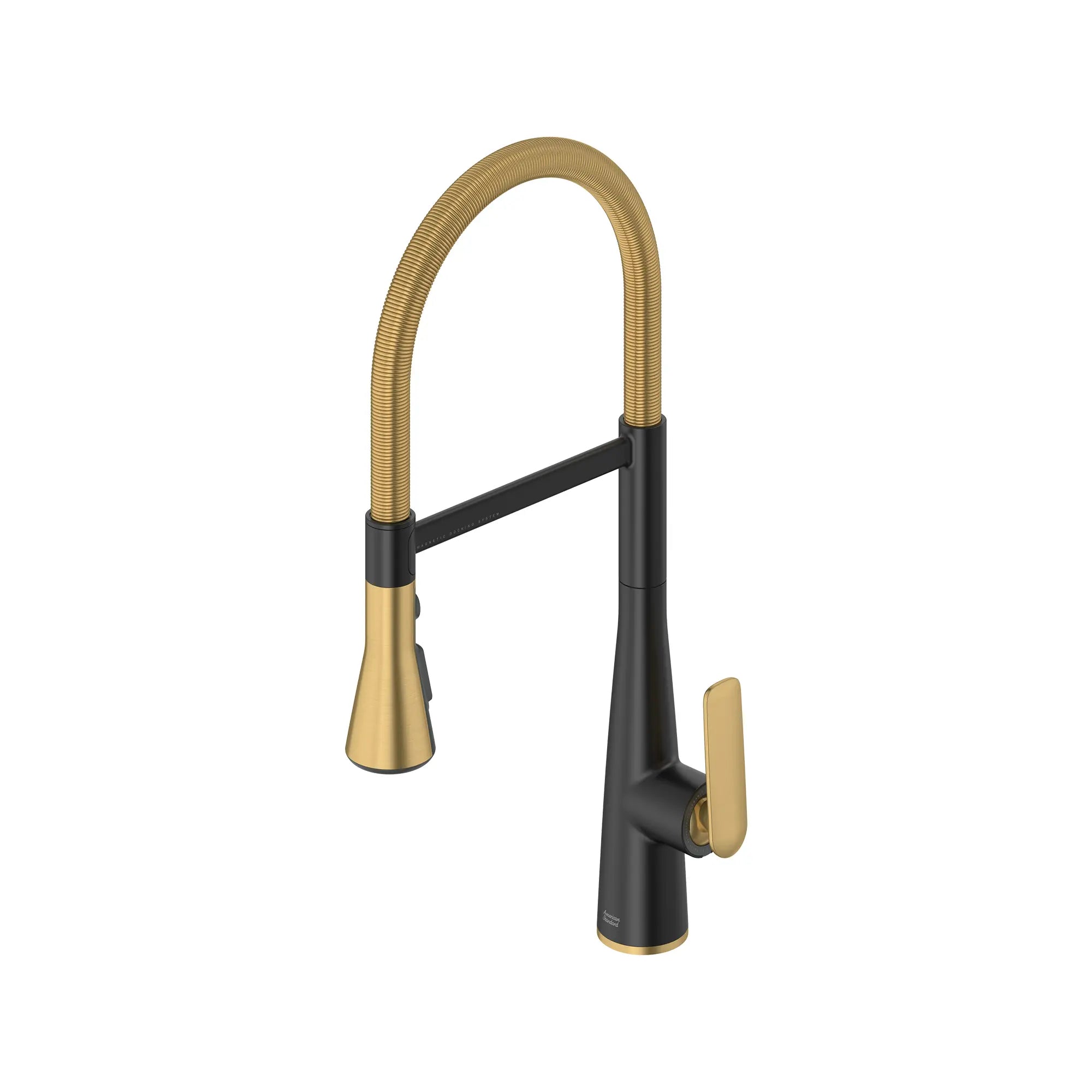 Aspirations Semi-Pro Kitchen Faucet  // MATTE BLACK/BRUSH COOL SUNRISE // 247072_Aspirations_SiloLeft_1048824240_0001_JUNE2024_CDNwebp.webp