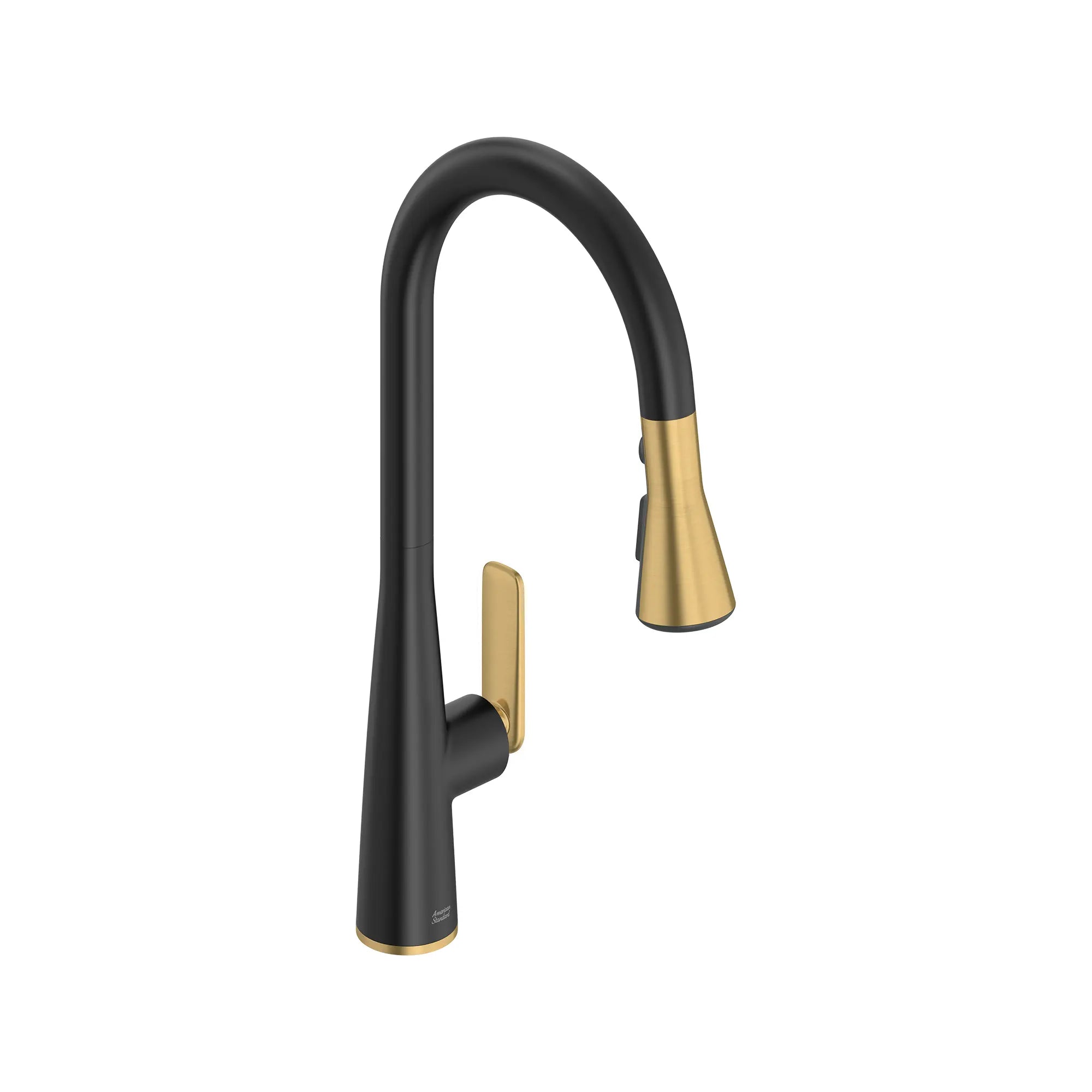 Aspirations Pull-Down Kitchen Faucet  // MATTE BLACK/BRUSH COOL SUNRISE // 247093_Aspirations_SiloRight_1048814240_0001_JUNE2024_CDNwebp.webp