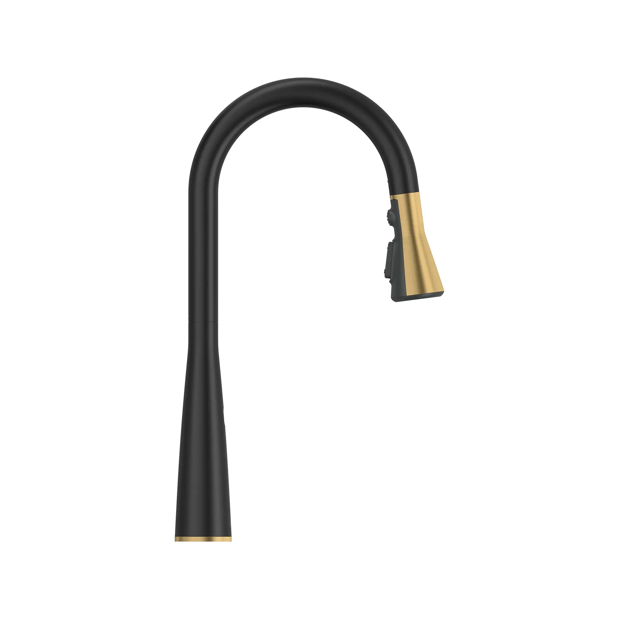 Aspirations Touchless Pull-Down Kitchen Faucet  // MATTE BLACK/BRUSH COOL SUNRISE // 247113_Aspirations_SiloSide_1048804240_0001_JUNE2024_CDNwebp.webp
