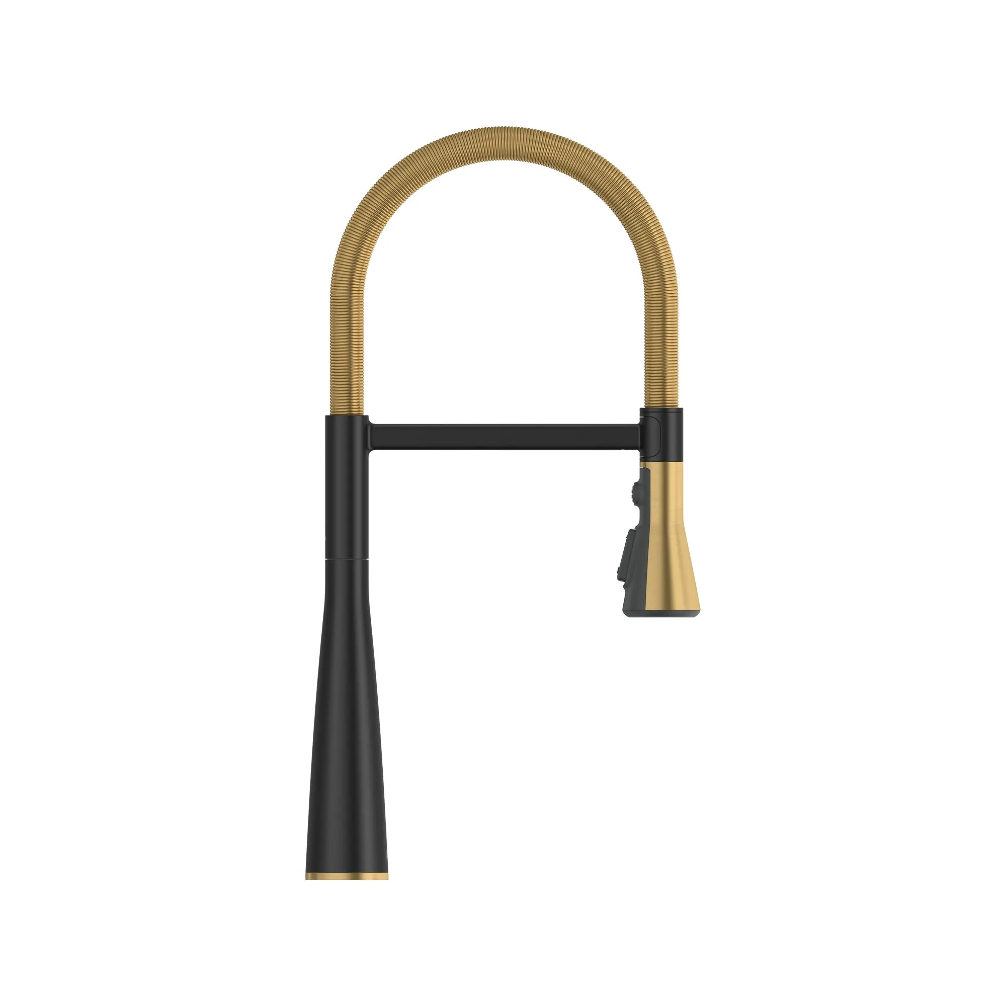 Aspirations Semi-Pro Kitchen Faucet  // MATTE BLACK/BRUSH COOL SUNRISE // 247120_Aspirations_SiloSide_1048824240_0001_JUNE2024_CDNwebp.webp