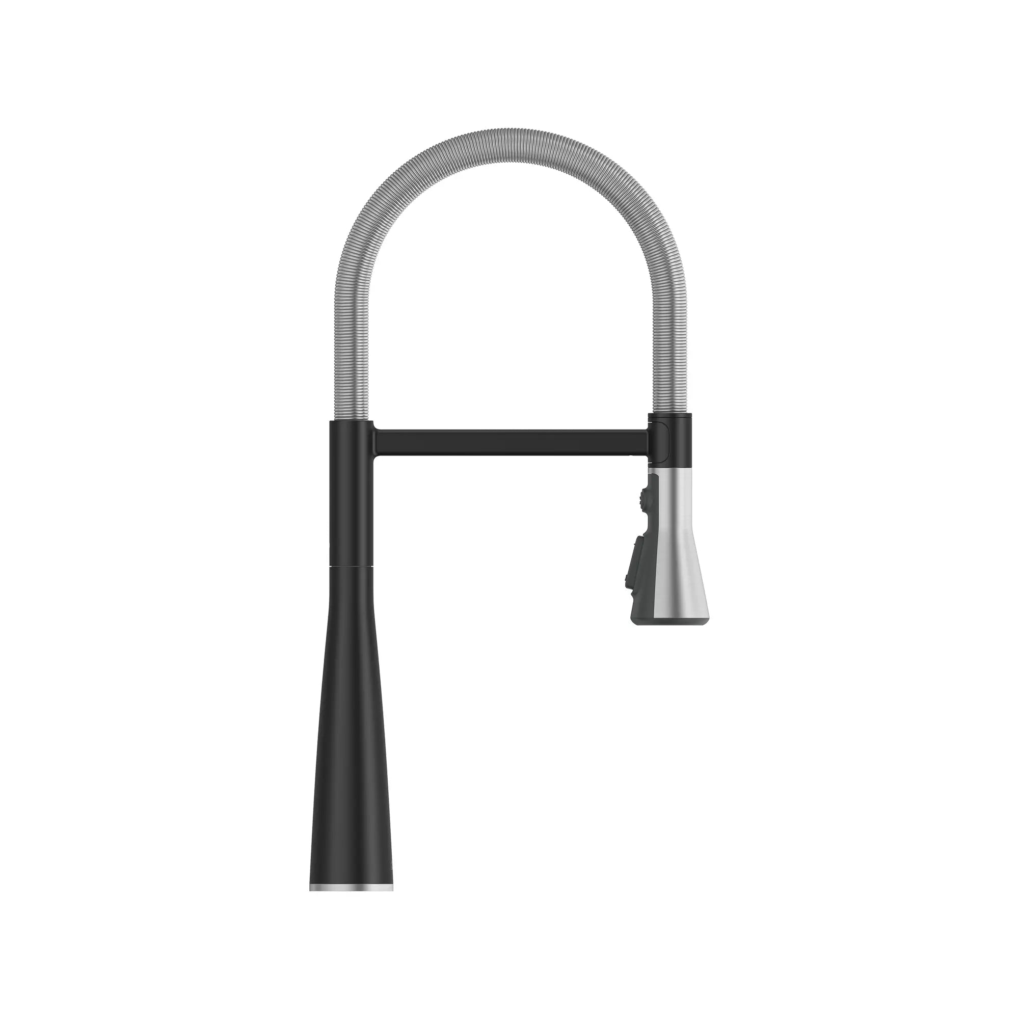 Aspirations Semi-Pro Kitchen Faucet  // MATTE BLACK/STAINLESS STEEL // 247122_Aspirations_SiloSide_1048824230_0001_JUNE2024_CDNwebp.webp