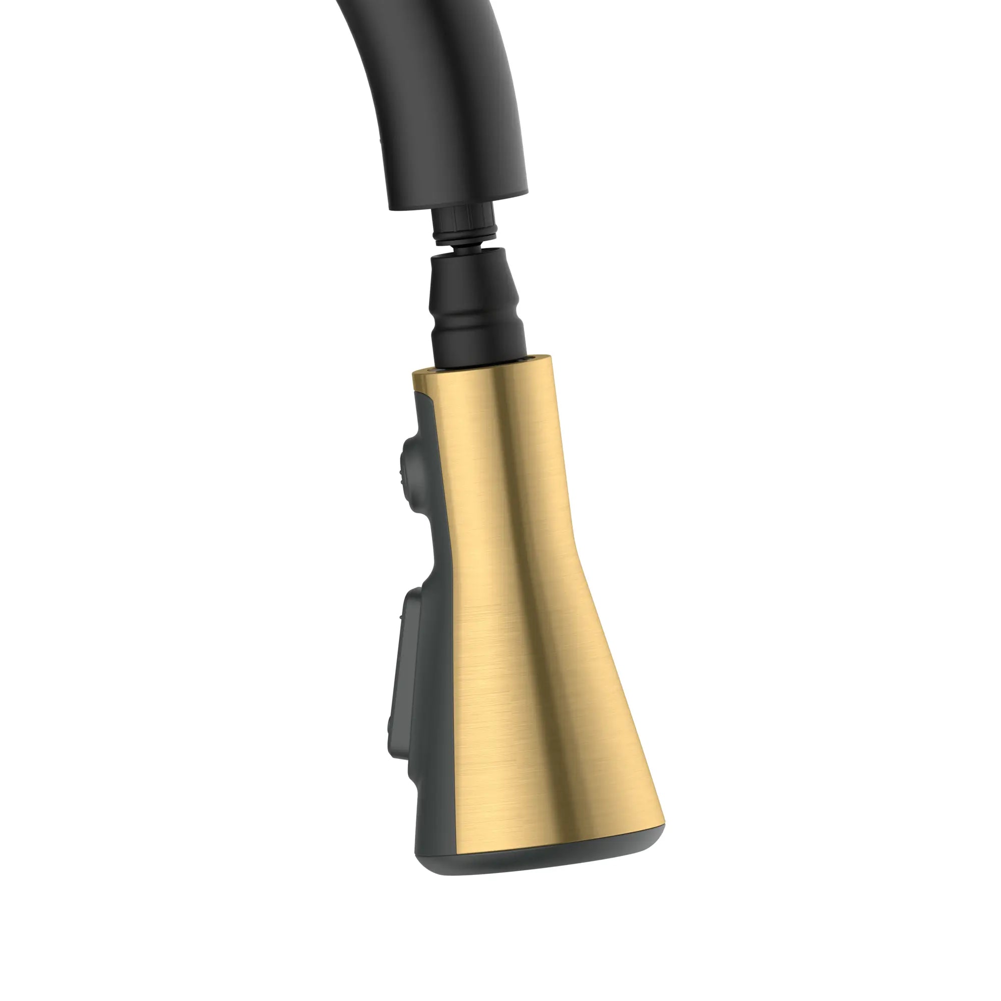 Aspirations Touchless Pull-Down Kitchen Faucet  // MATTE BLACK/BRUSH COOL SUNRISE // 247135_Aspirations_SiloRight_1048804240_0003_JUNE2024_CDNwebp.webp