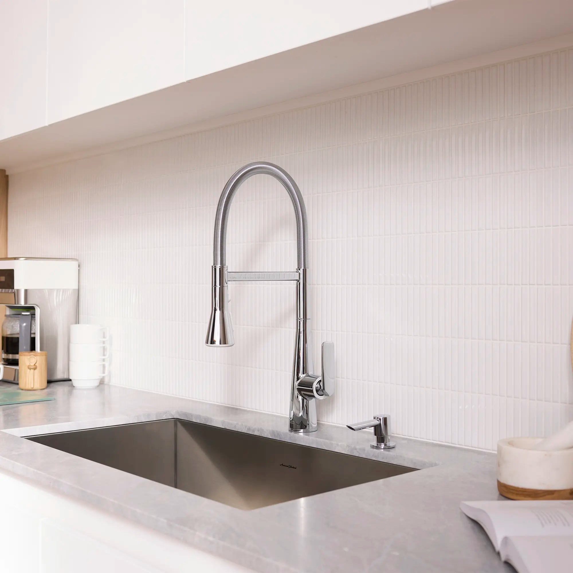 Aspirations Semi-Pro Kitchen Faucet  // POLISHED CHROME // 262119_Aspirations_EnvironmentCloseUp_1048820000_0002_April2025_CDNwebp.webp