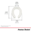 [5901100.020] Commercial Heavy Duty Open Front Elongated Toilet Seat - White