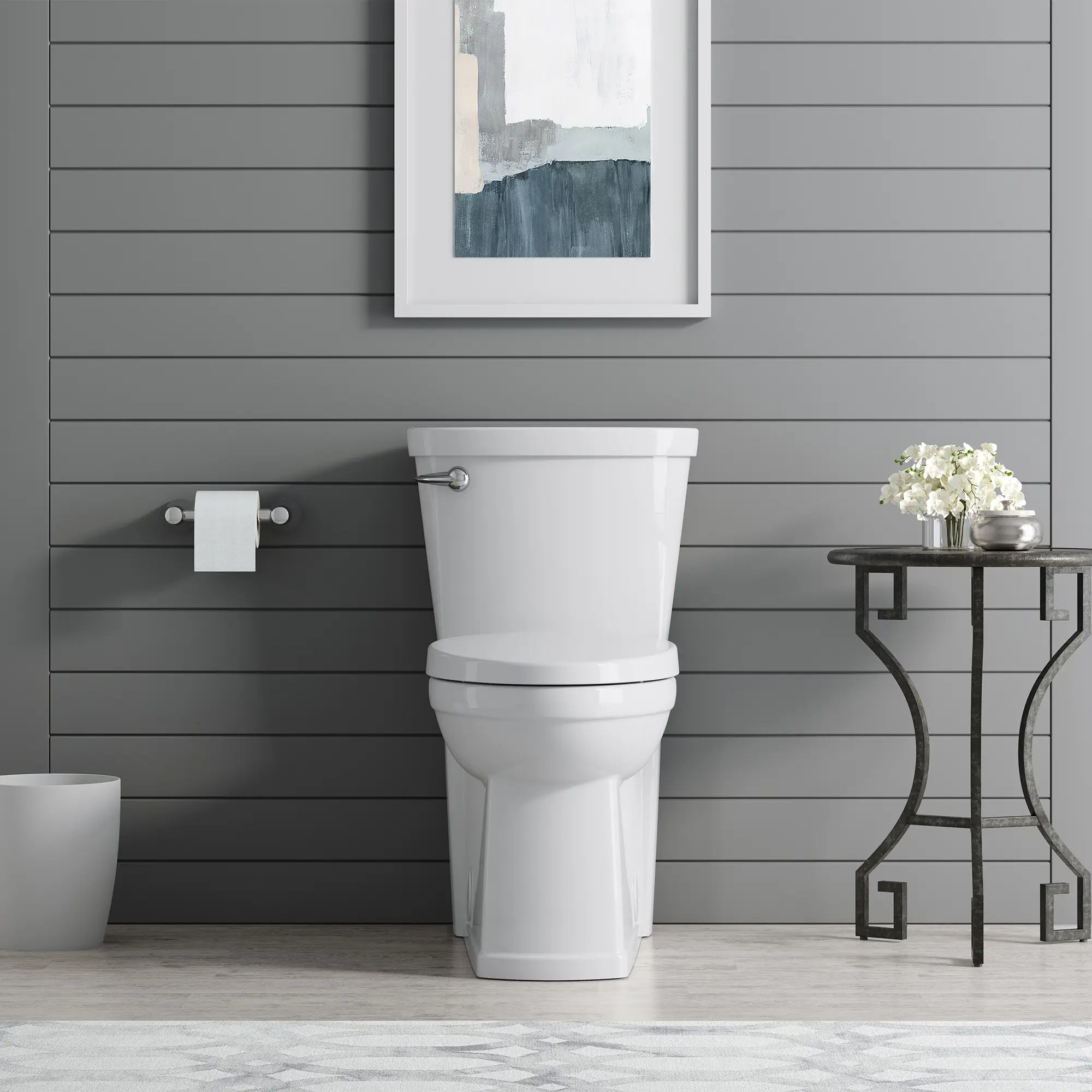 Décor Two-Piece 1.28 gpf/4.8 Lpf Chair Height Elongated Complete Toilet With Seat // WHITE // 262693_Decor_EnvironmentFull_715AA004.020_0001_APRIL2025_0_CDNwebp.webp