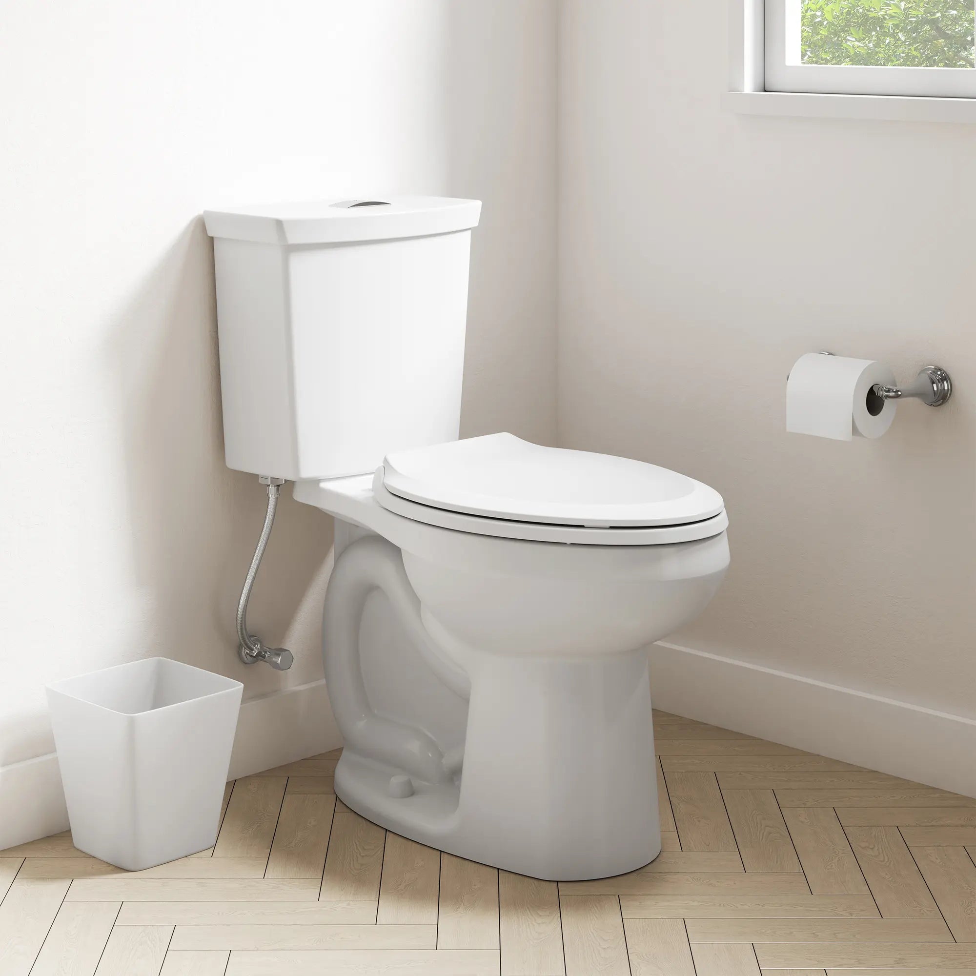 Ravenna 3 Two-Piece Dual Flush 1.6 gpf/6.0 Lpf and 1.0 gpf/3.8 Lpf Chair Height Elongated Complete Toilet With Seat and Lined Tank // WHITE // 262697_Ravenna_EnvironmentCloseUp_3383516ST.020_0001_APRIL2025_0_CDNwebp.webp
