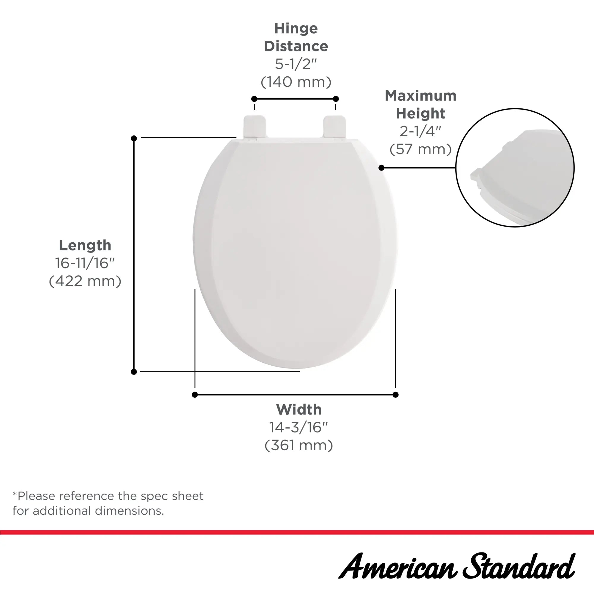 Cardiff Slow-Close Round Front Toilet Seat // BONE // 262776_Cardiff_Infographic_5259B65MT020_0001_May2025_1_CDNwebp.webp