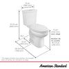 [3380526ST.020] Toilette complète Cadet® 3, 2 pièces, chasse double 1,28 gpc/4,8 lpc,et 0,92 gpc/3,5 lpc, à cuvette allongée à hauteur de chaise et réservoir avec doublure, avec siège - Blanc