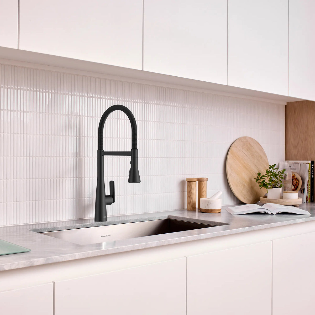 Aspirations Semi-Pro Kitchen Faucet  // MATTE BLACK // 263014_Aspirations_EnvironmentCloseUp_1048822430_0001_May2025_0_CDNwebp_00f108d6-5418-4de9-a08b-c8f94a92342d.webp