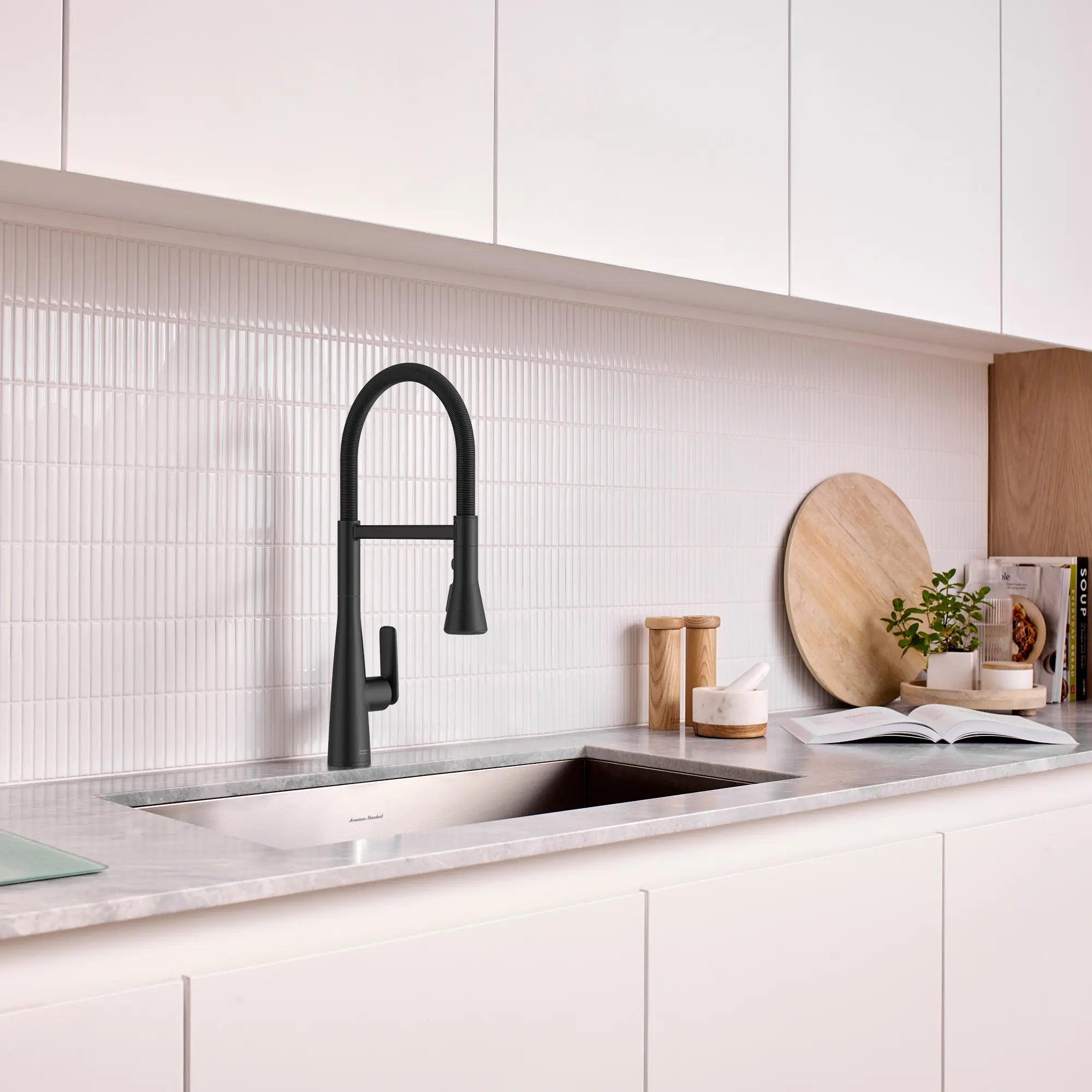 Aspirations Semi-Pro Kitchen Faucet  // MATTE BLACK // 263014_Aspirations_EnvironmentCloseUp_1048822430_0001_May2025_0_CDNwebp_32f2b043-c901-4909-8e48-bcce650694b1.webp