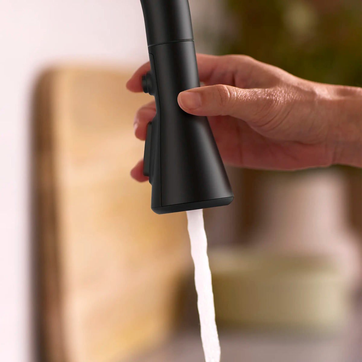Aspirations Touchless Pull-Down Kitchen Faucet  // MATTE BLACK // 263735_Aspirations_EnvironmentCloseUp_1048802430_0001_MAY2025_0_CDNwebp_f6460a7d-b000-4e01-965f-99d16914296f.webp