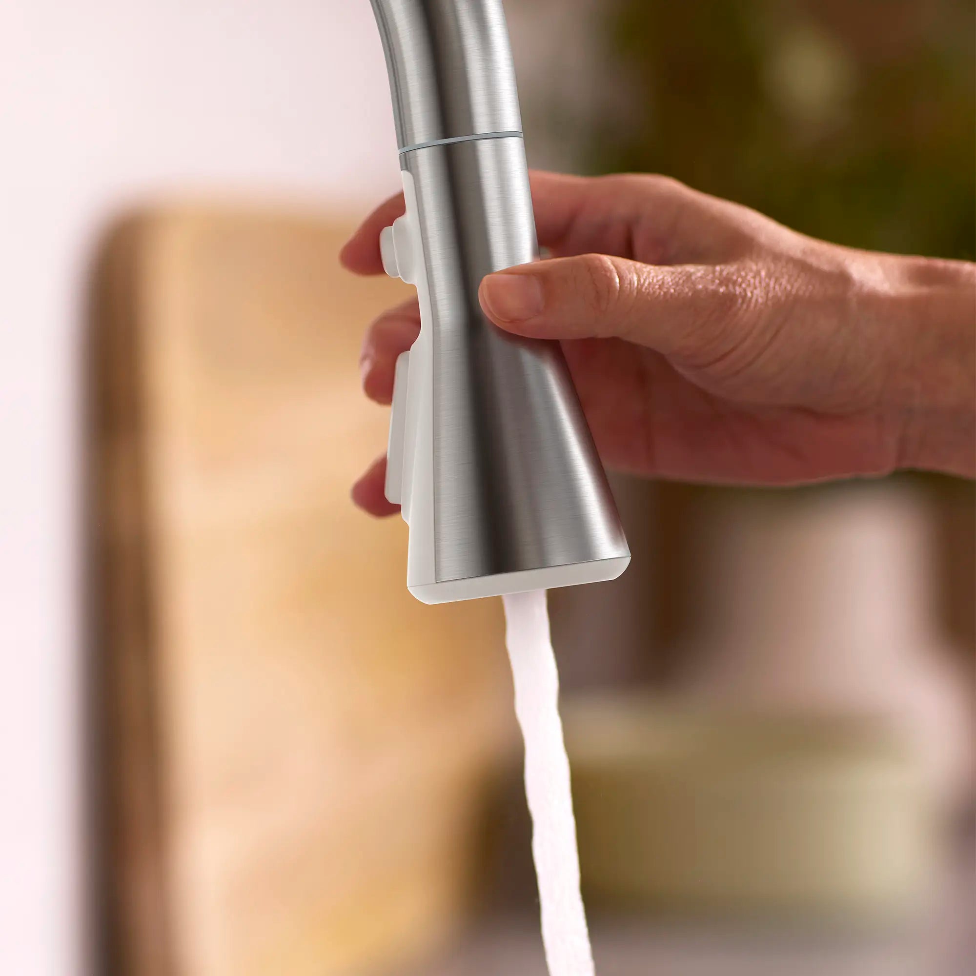 Aspirations Touchless Pull-Down Kitchen Faucet  // STAINLESS STEEL // 263743_Aspirations_EnvironmentCloseUp_104880DC00_0001_MAY2025_0_CDNwebp_6744dfbf-3adb-444e-b34c-727ebd06604a.webp