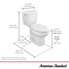 [250CA104.020] Colony®3 Two-Piece 1.28 gpf/4.8 Lpf Standard Height Elongated Toilet Less Seat - White