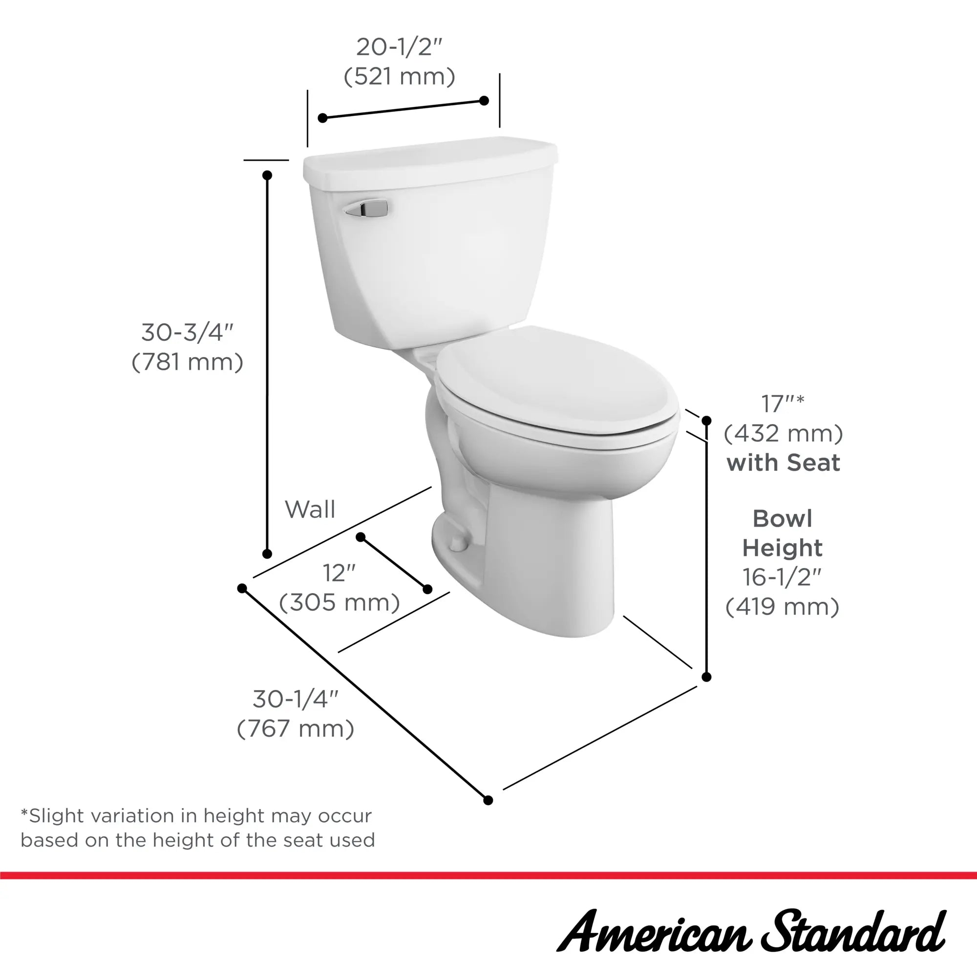 Cadet® Two-Piece Pressure Assist 1.1 gpf/4.2 Lpf Chair Height Elongated EverClean® Toilet // WHITE // 265008_Cadet_Infographic_2467100_0001_May2025_1_CDNwebp.webp