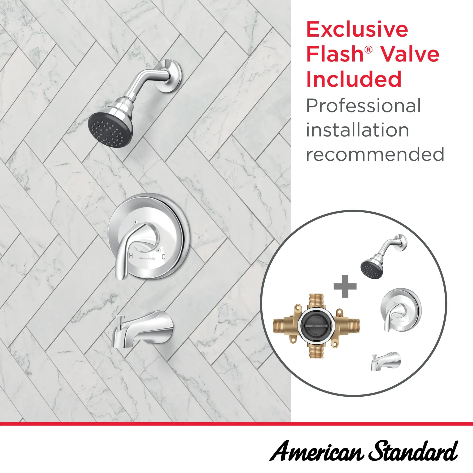 Cadet 2.0 GPM Tub and Shower Trim Kit with Ceramic Disc Valve Cartridge and Lever Handle // POLISHED CHROME // 265866_Cadet_Infographic_9091512_0001_JUL2025_1_CDNwebp.webp