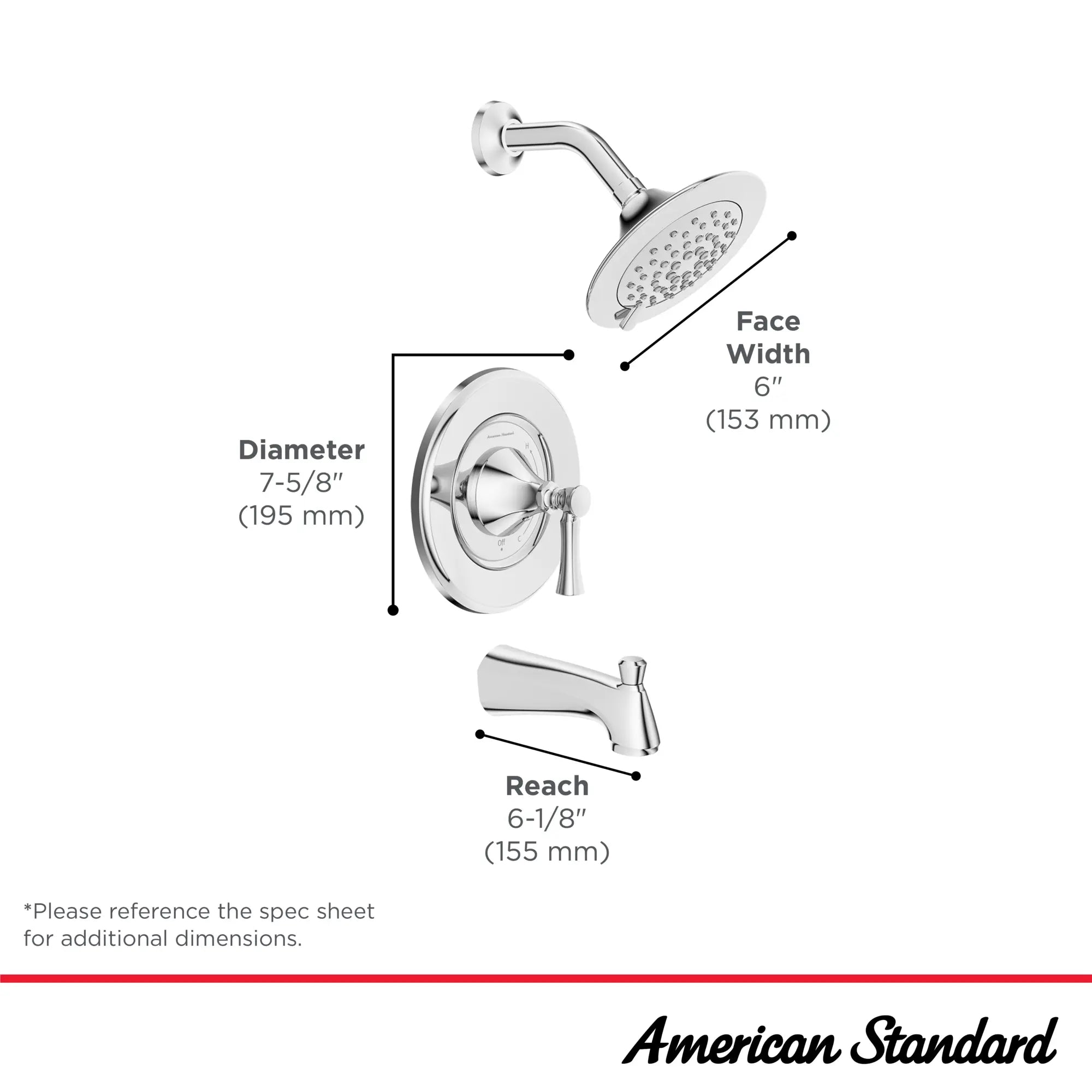 Chancellor 1.8 GPM Tub and Shower Trim Kit with Ceramic Disc Valve Cartridge and Lever Handle // POLISHED CHROME // 266065_Chancellor_Infographic_7022502_0002_JUL2025_0_CDNwebp.webp