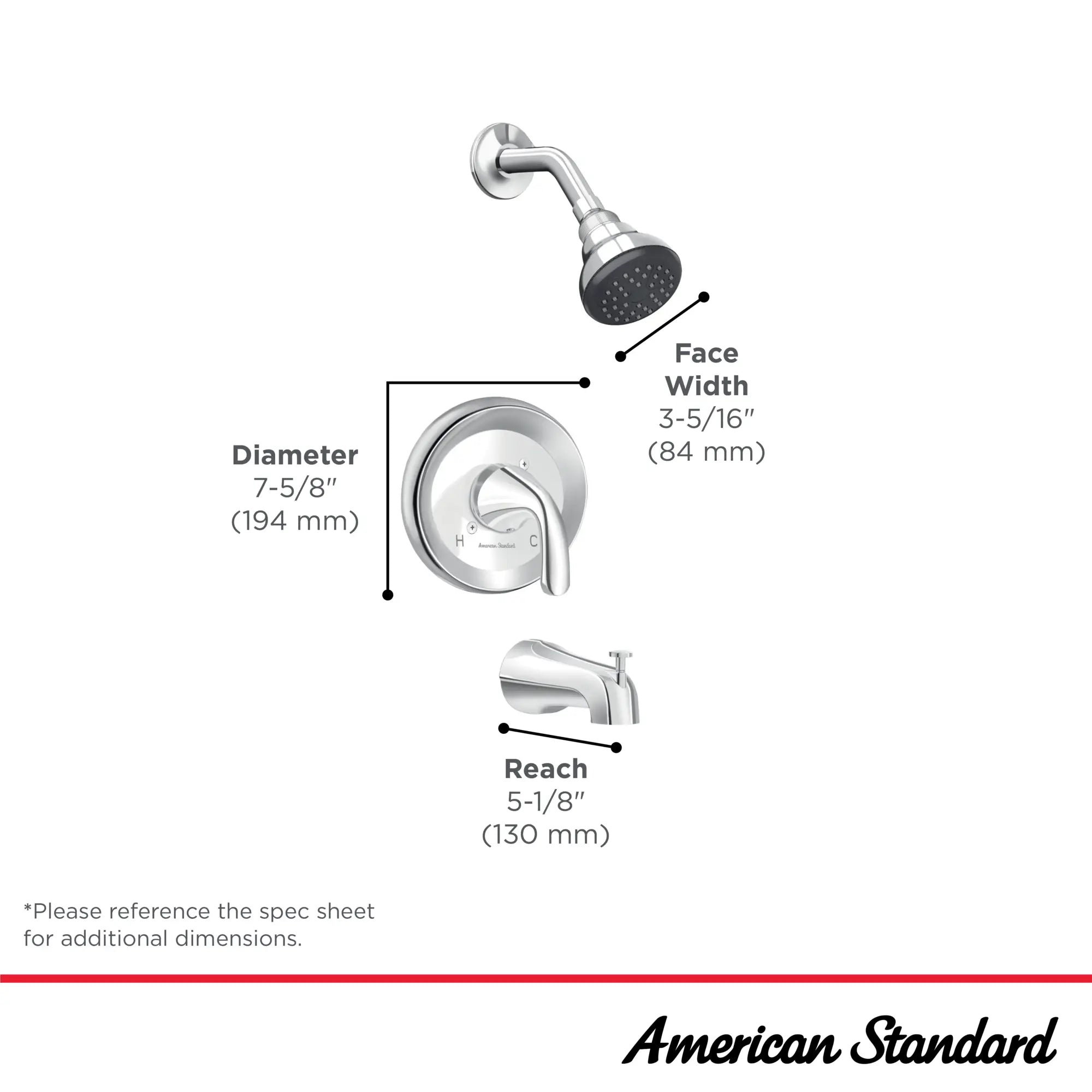 Cadet 2.0 GPM Tub and Shower Trim Kit with Ceramic Disc Valve Cartridge and Lever Handle // POLISHED CHROME // 266068_Cadet_Infographic_9091512_0002_JUL2025_0_CDNwebp.webp
