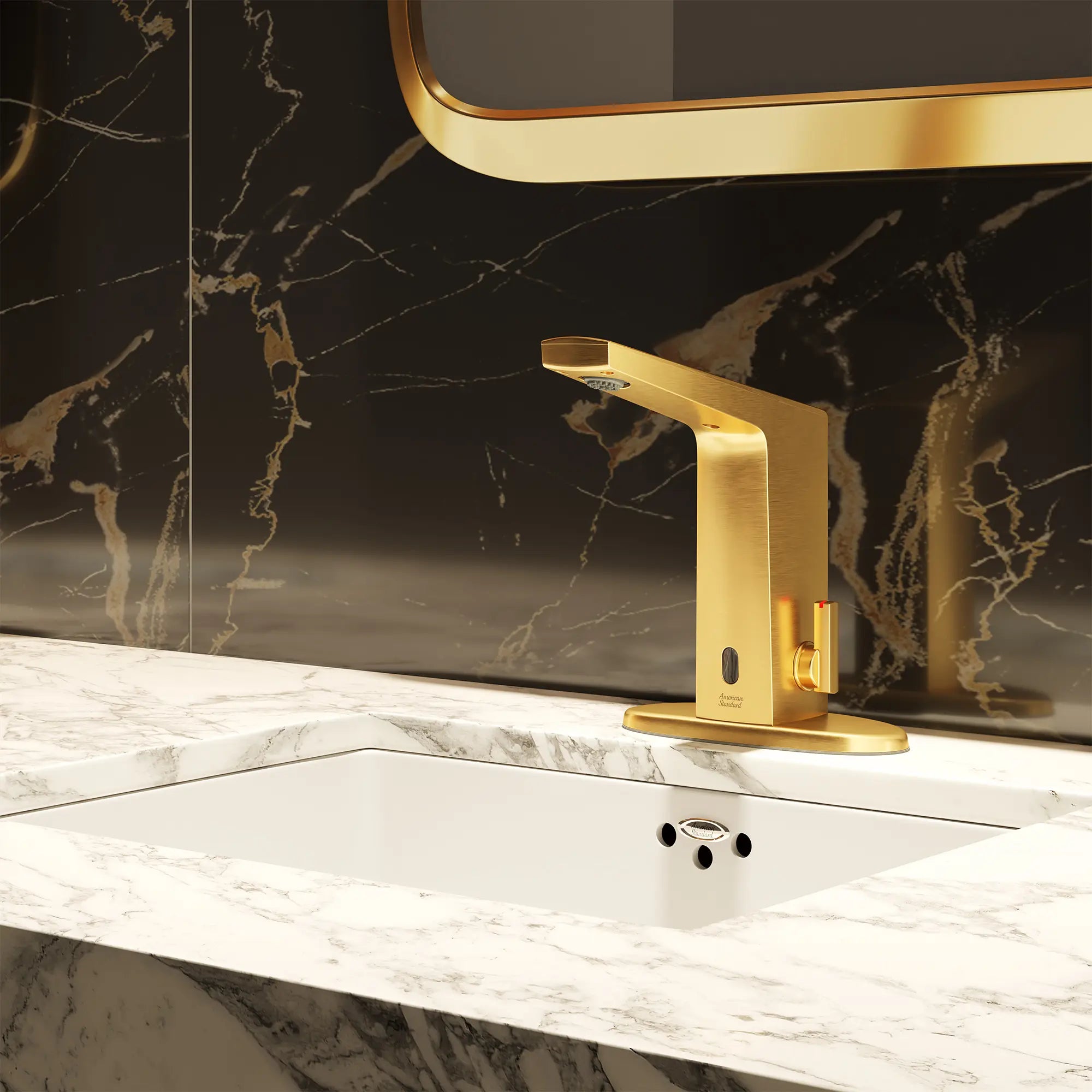 Paradigm® Selectronic® Touchless Faucet, Base Model With Above-Deck Mixing, 0.5 gpm/1.9 Lpm // BRUSHED COOL SUNRISE // 269884_Paradigm_EnvironmentCloseUp_703B205.GN0_0003_AUGUST2025_0_CDNwebp.webp