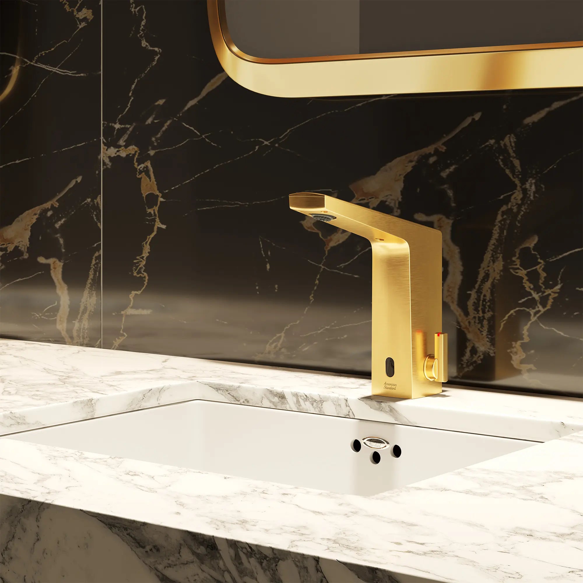 Paradigm® Selectronic® Touchless Faucet, Base Model With Above-Deck Mixing, 0.5 gpm/1.9 Lpm // BRUSHED COOL SUNRISE // 269885_Paradigm_EnvironmentCloseUp_7037205.GN0_0002_AUGUST2025_0_CDNwebp.webp