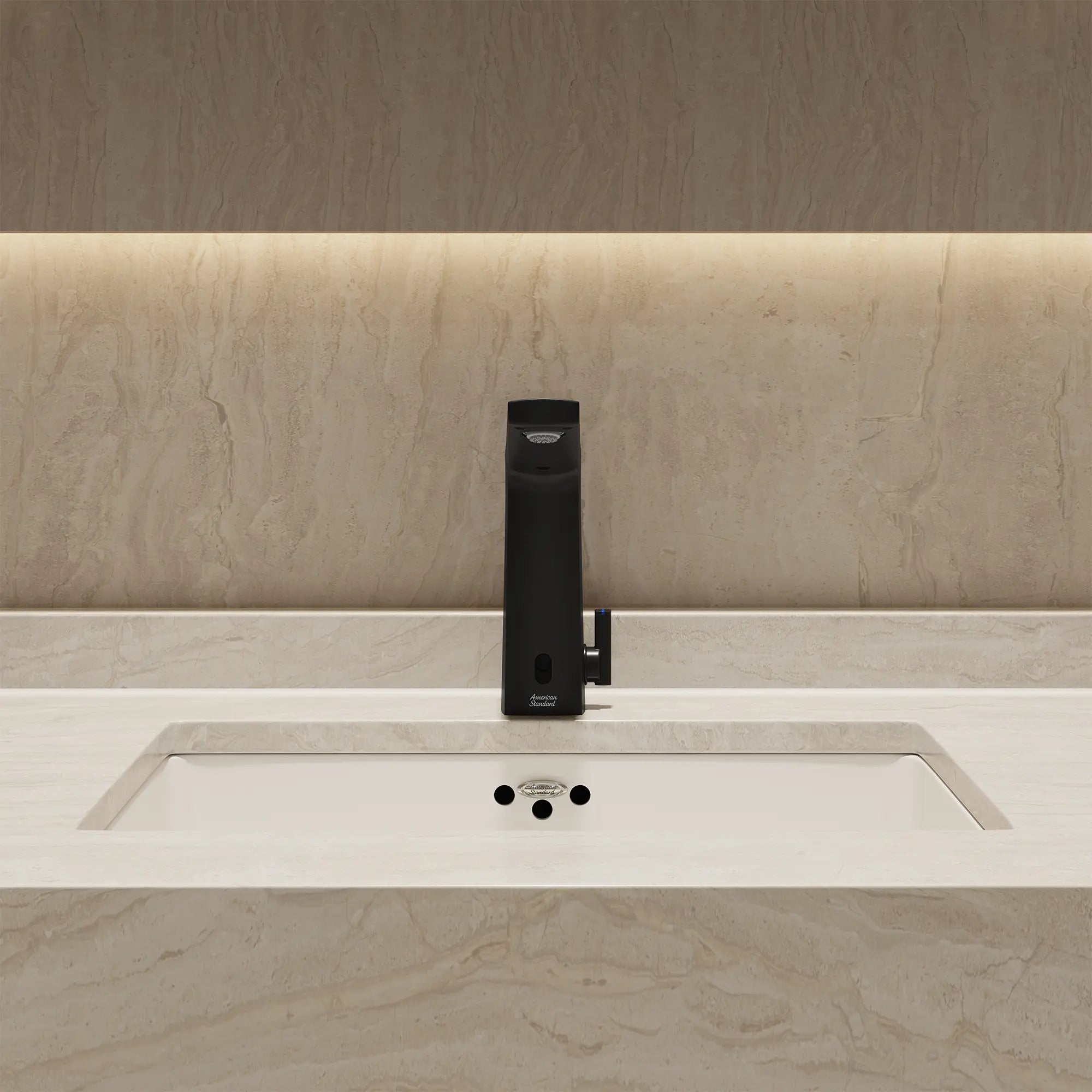 Paradigm® Selectronic® Touchless Faucet, Base Model With Above-Deck Mixing, 0.5 gpm/1.9 Lpm // MATTE BLACK // 269888_Paradigm_EnvironmentCloseUP_703B305.243_0001_AUGUST2025_0_CDNwebp.webp