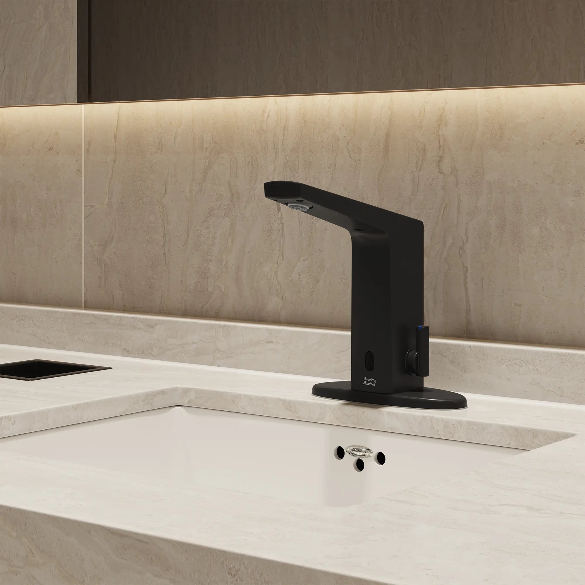 Paradigm® Selectronic® Touchless Faucet, Base Model With Above-Deck Mixing, 0.5 gpm/1.9 Lpm // MATTE BLACK // 269892_Paradigm_EnvironmentCloseUP_703B305.243_0004_AUGUST2025_0_CDNwebp.webp