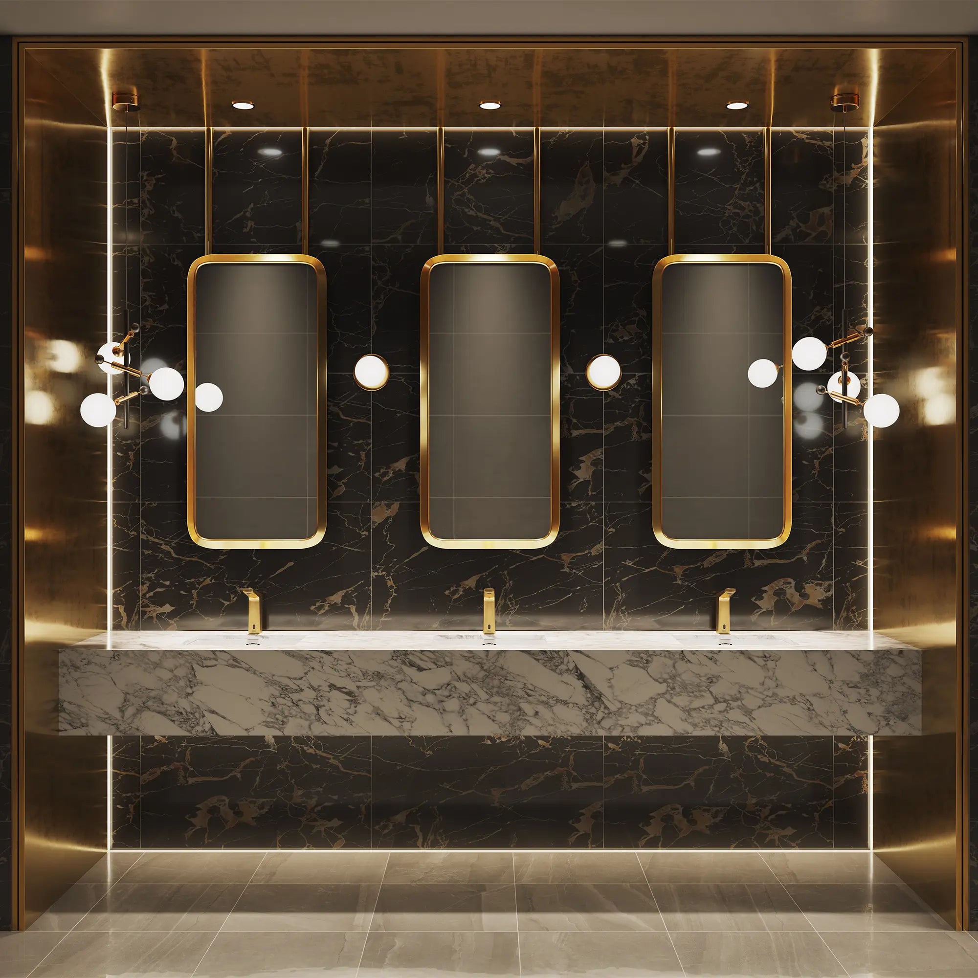 Paradigm® Selectronic® Touchless Faucet, Base Model, 0.5 gpm/1.9 Lpm // BRUSHED COOL SUNRISE // 269904_Paradigm_EnvironmentFull_703B105.GN0_0001_AUGUST2025_0_CDNwebp.webp