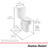 [2886204.020] H2Option® ADA Two-Piece Dual Flush 1.28 gpf/4.8 Lpf and 0.92 gpf/3.5 Lpf Chair Height Elongated Toilet Less Seat - White