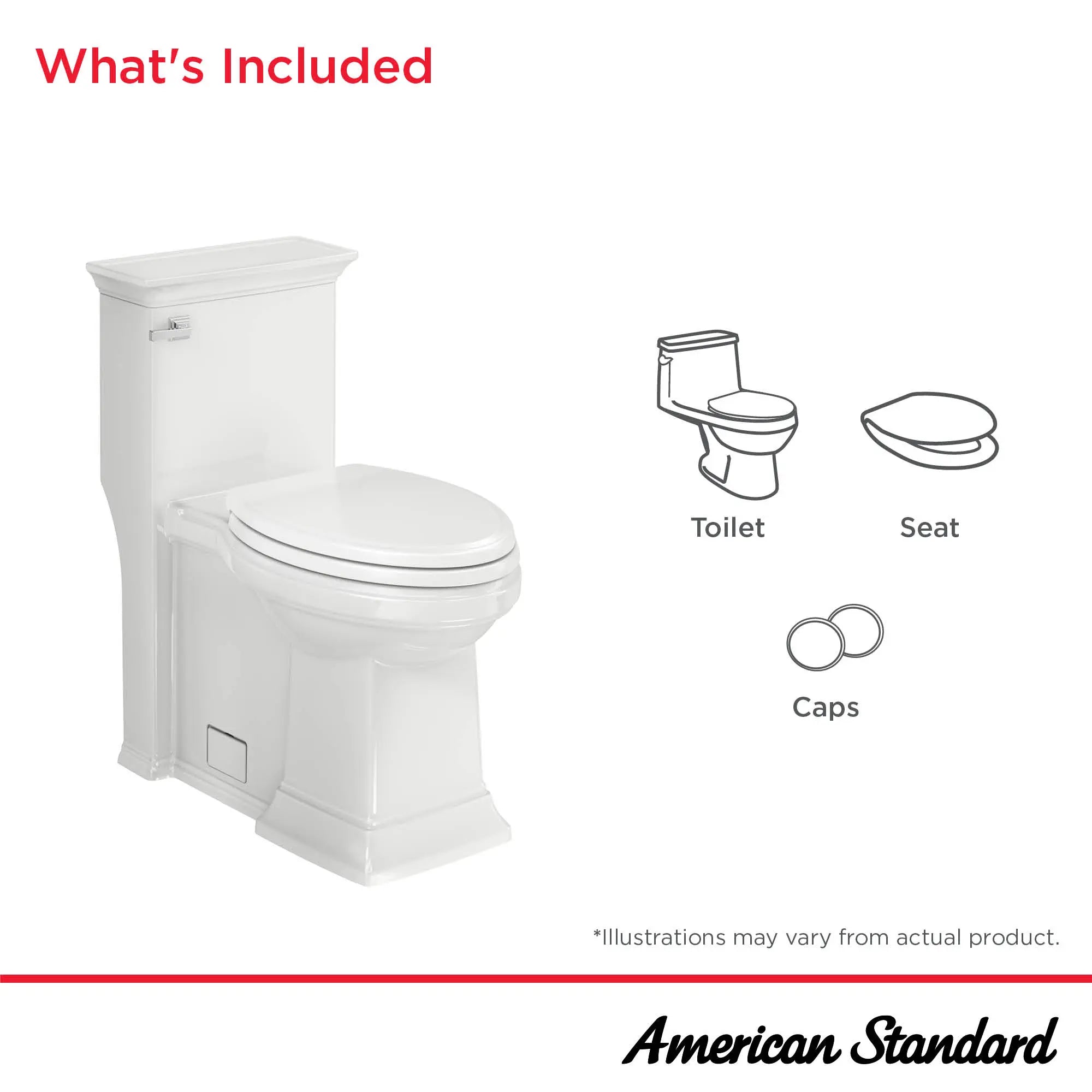 Town Square® S One-Piece 1.28 gpf/4.8 Lpf Chair Height Elongated Toilet With Seat // LEFT / LINEN // 279276_TownSquareS_Infographic_2851A104_0001_DEC2025_0_CDNwebp.webp
