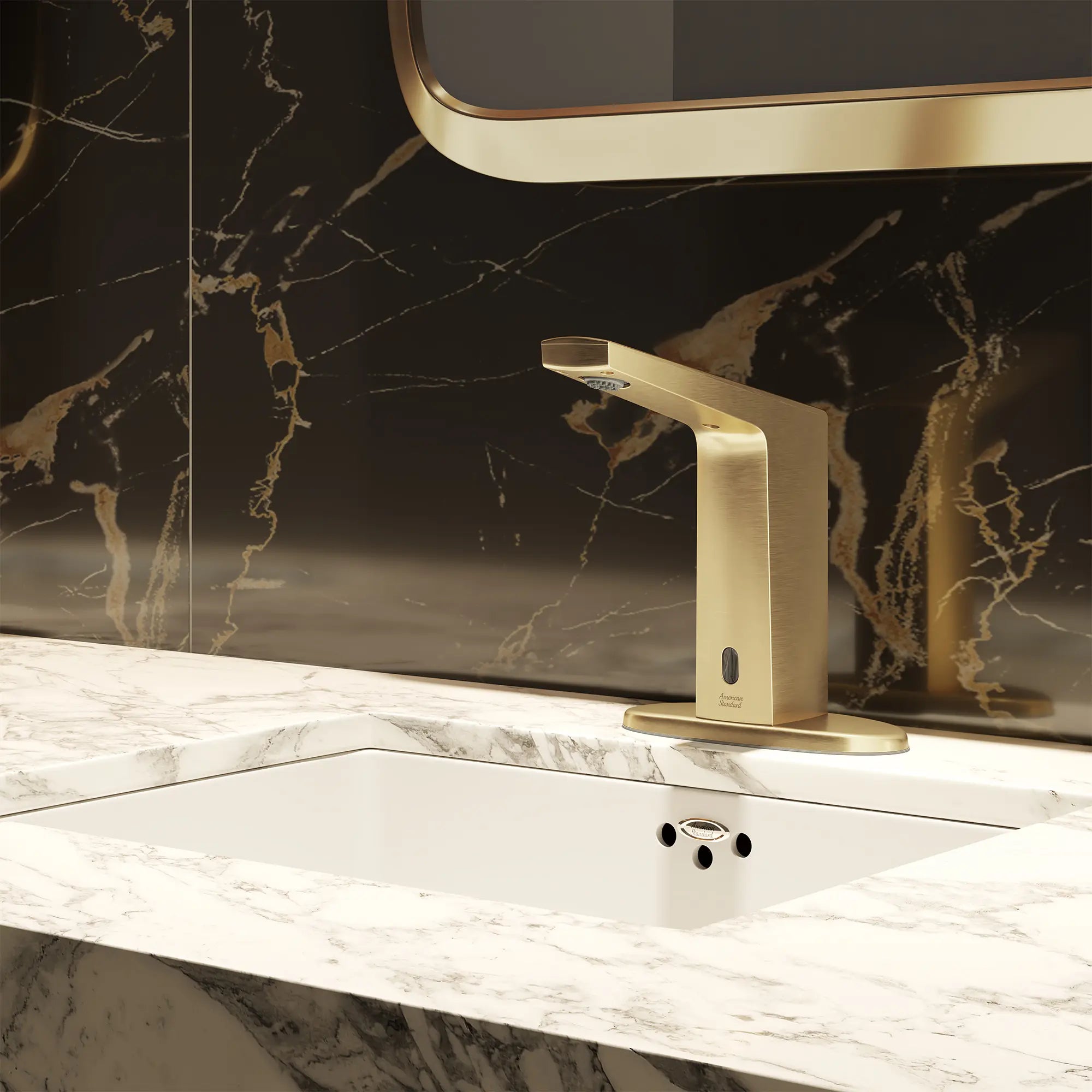 Paradigm® Selectronic® Touchless Faucet, Battery-Powered With SmarTherm Safety Shut-Off + ADM, 0.5 gpm/1.9 Lpm // BRUSHED NICKEL // 285592_Paradigm_EnvironmentCloseUp_7037105.295_0003_AUGUST2025_0_CDNwebp.webp