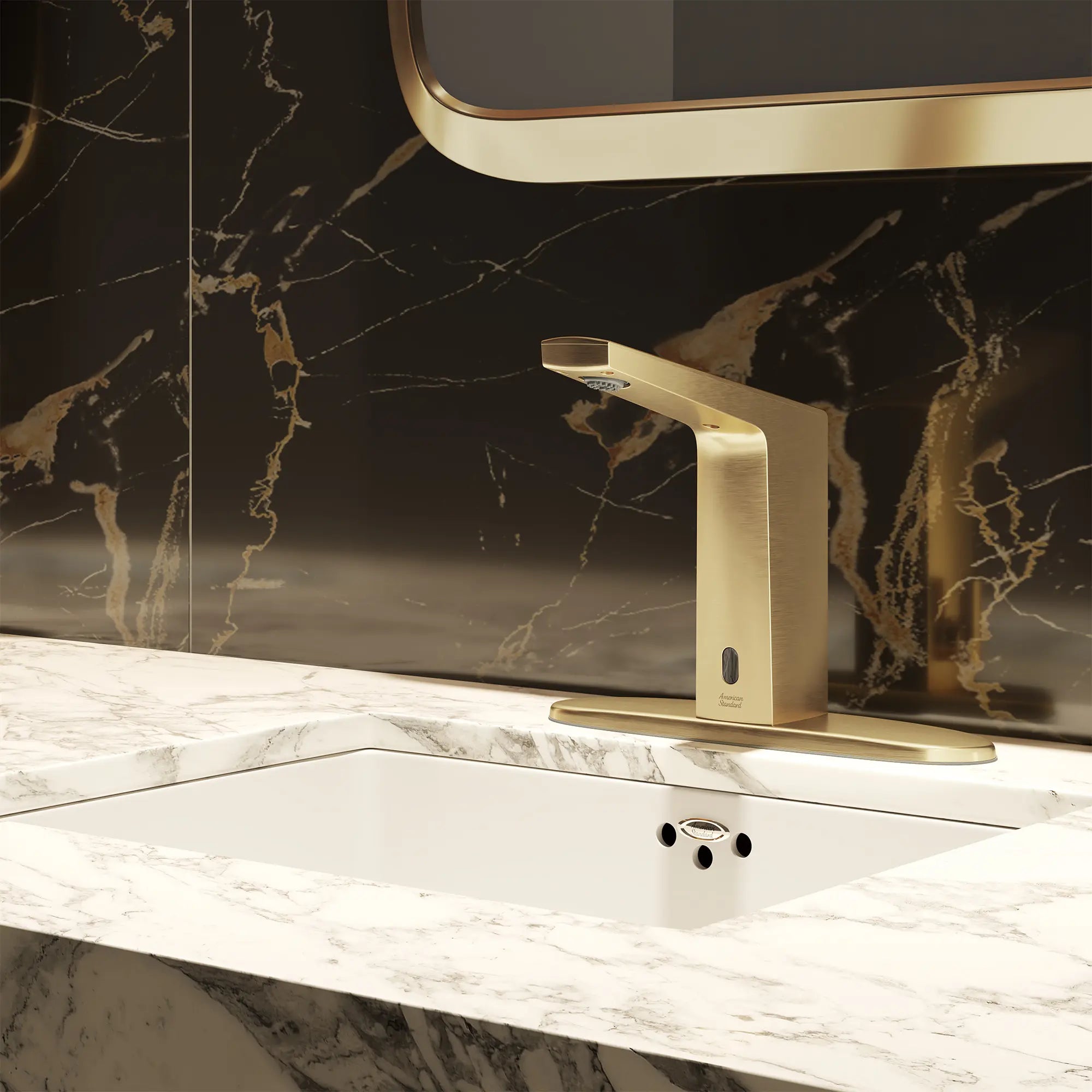 Paradigm® Selectronic® Touchless Faucet, Battery-Powered With SmarTherm Safety Shut-Off + ADM, 0.5 gpm/1.9 Lpm // BRUSHED NICKEL // 285595_Paradigm_EnvironmentCloseUp_7037105.295_0004_AUGUST2025_0_CDNwebp.webp