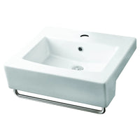 [0342001.020] Boxe® Semi-Countertop Sink With Center Hole Only - White