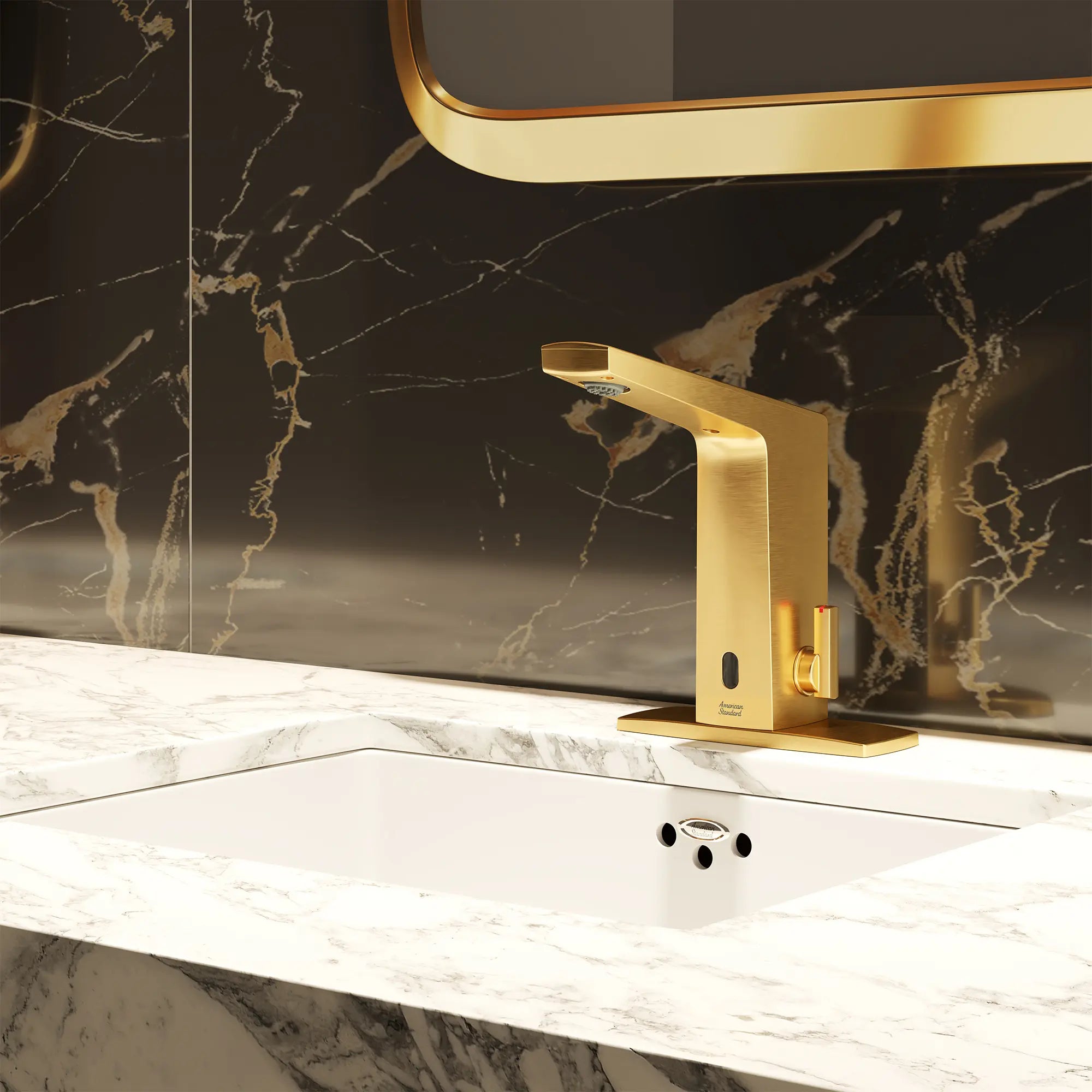 Paradigm® Selectronic® Touchless Faucet, Battery-Powered With Above-Deck Mixing, 0.5 gpm/1.9 Lpm // BRUSHED COOL SUNRISE // 288955_Paradigm_EnvironmentCloseUp_7037205.GN0_703P400.GN0_0001_JULY2026_1_CDNwebp.webp