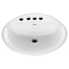 [0475035.020] Aqualyn® Drop-In Sink With 4-Inch Centerset and Extra Left-Hand Hole - White