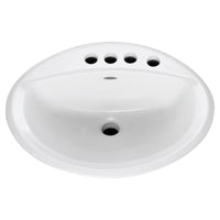 [0476037.020] Aqualyn® Drop-In Sink With 4-Inch Centerset and Extra Right-Hand Hole - White