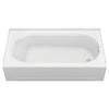 [2397202ICH.020] Princeton® Americast® 60 x 34-Inch Integral Apron Bathtub Above Floor Rough Right-Hand Outlet Luxury Ledge with Integral Drain - Arctic