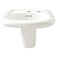[0955123EC.020] Murro® Wall-Hung EverClean® Sink With Center Hole Only and Extra Right-Hand Hole - White