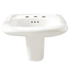 [0958908EC.020] Murro® Wall-Hung EverClean® Sink Less Overflow With 8-Inch Widespread - White